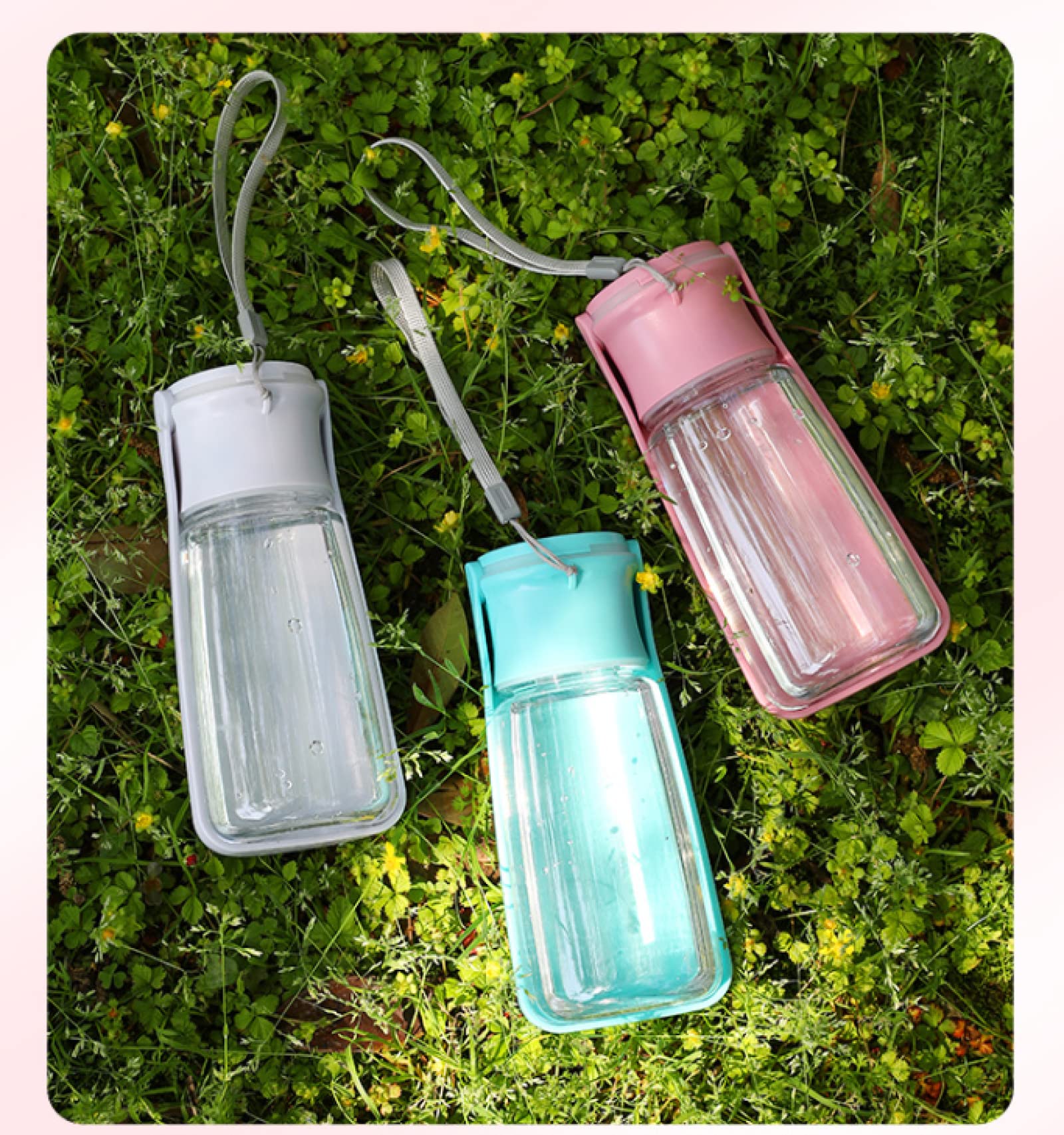 Portable Dog Water Dispenser - 550ml Foldable Pet Travel Water Bottle for Dogs & Cats - Outdoor Walking, Hiking, Camping & Travel Essential - Blue