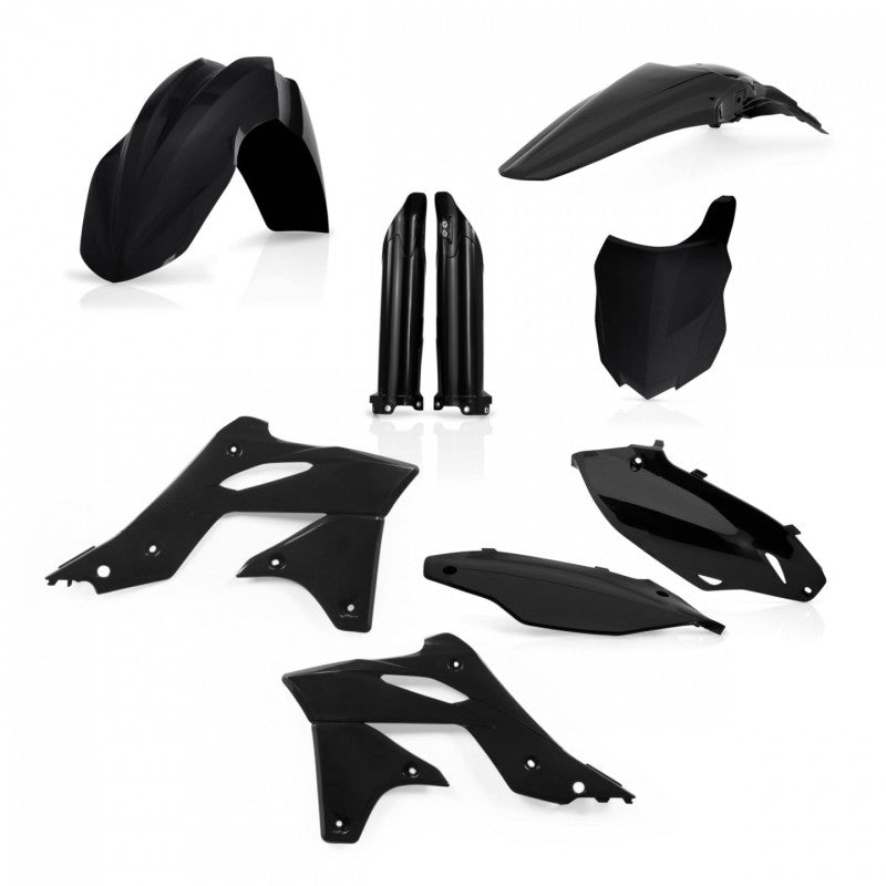 Acerbis Full Plastic Kit for Kawasaki KX250F 2013-2016 - Black | Dirt Bike Body Replacement | Motocross & Off-Road Riding