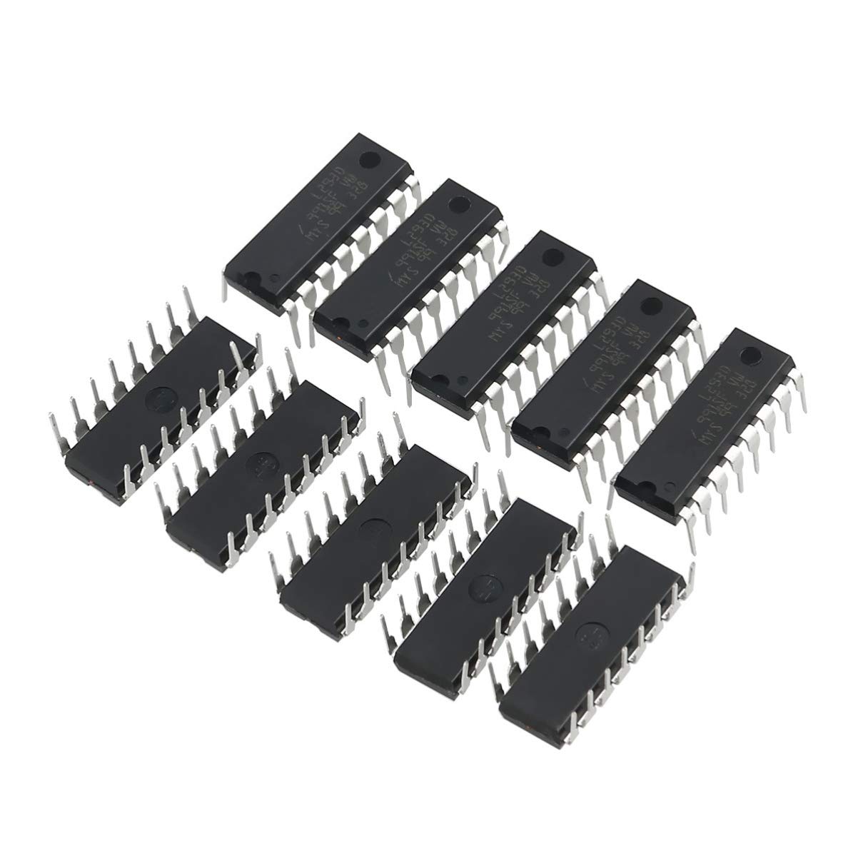 Scicalife L293D Motor Driver IC - 10pcs DIP 16 Pin Stepper Motor Controller for Arduino, Robotics & DIY Electronics Projects - Stepper Motor Driver for CNC, 3D Printers & Automation Systems