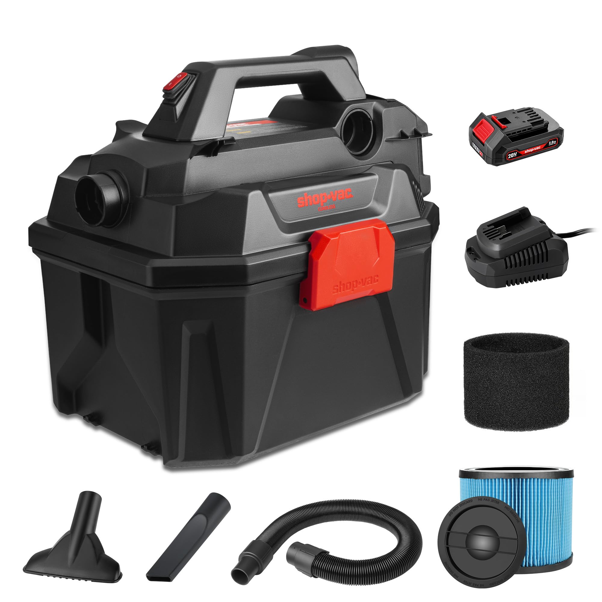 20V Cordless Wet Dry Vacuum - 3-in-1 Portable Shop Vac with Battery & Charger - Perfect for Garage, Car & Workshop Cleaning