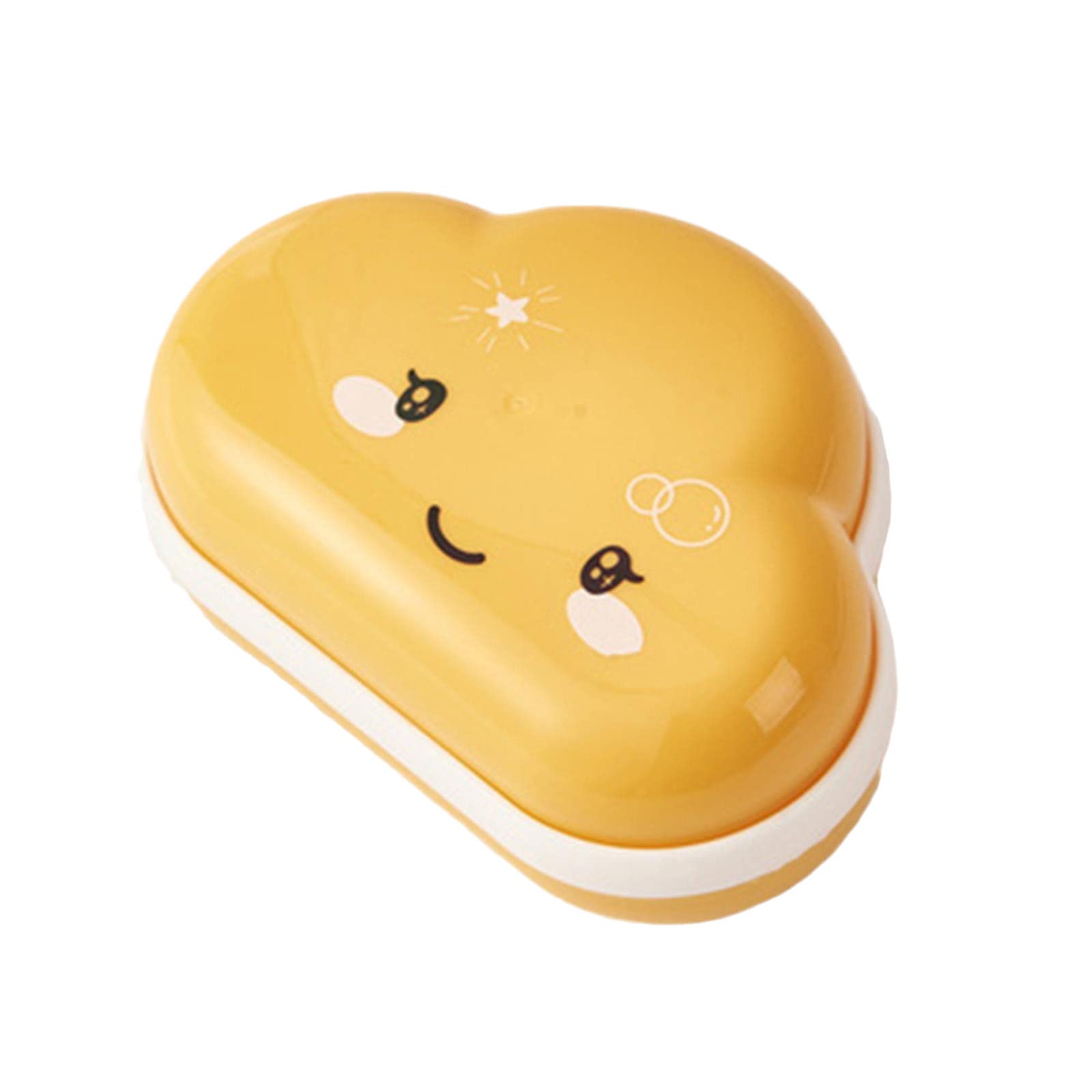 Joyvic Cute Cartoon Clouds Soap Dish Holder - Drainable Shower Soap Tray for Bathroom, Kitchen & Travel - Waterproof Bath Accessories for Home, Hotel & Gym Use