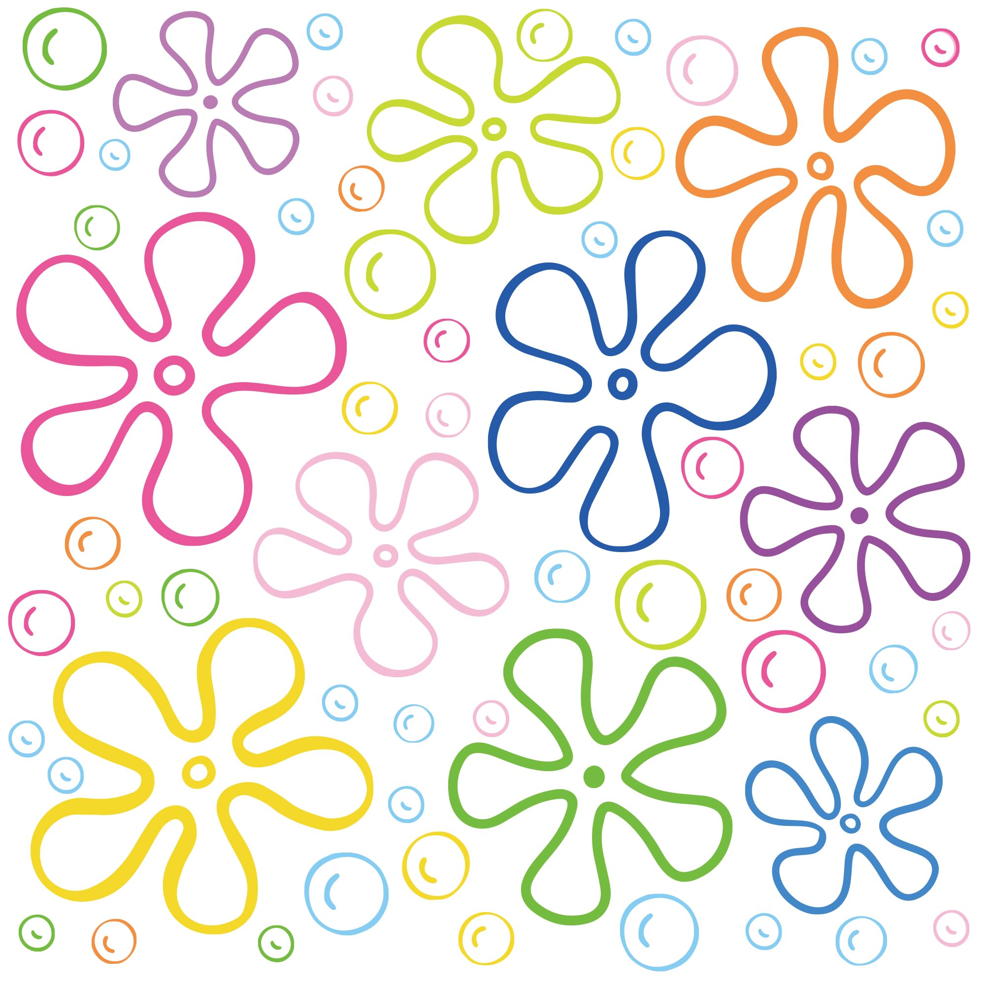 Dripykiaa 183-Piece Underwater Bikini Flowers & Bubbles Wall Decals - Ocean Theme Birthday Party Decorations, Removable Wall Stickers for Bedroom, Bathroom, Kids Room - Perfect for Boys, Girls, Teens & Adults Home Decor