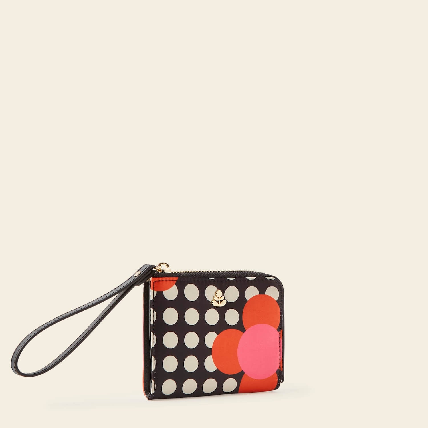 Carla Zip Purse Fuchsia Flower Polka Dot Crossbody Bag for Women - Stylish Handbag for Daily Use, Shopping, and Travel