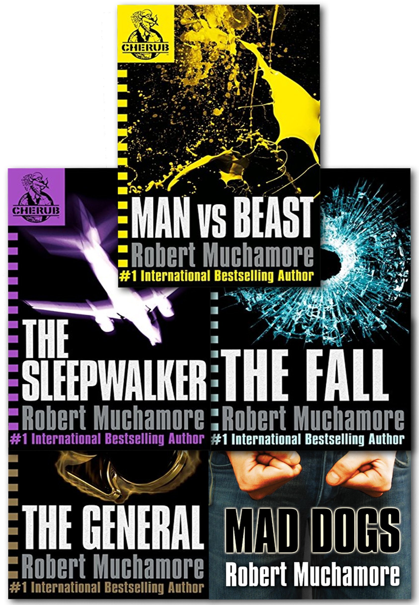 Cherub Series 2 Collection by Robert Muchamore - 5 Book Set (Books 6-10) Including Man Vs Beast, The Fall, Mad Dogs, The Sleepwalker & The General - Perfect for Teen Readers & YA Fiction Fans