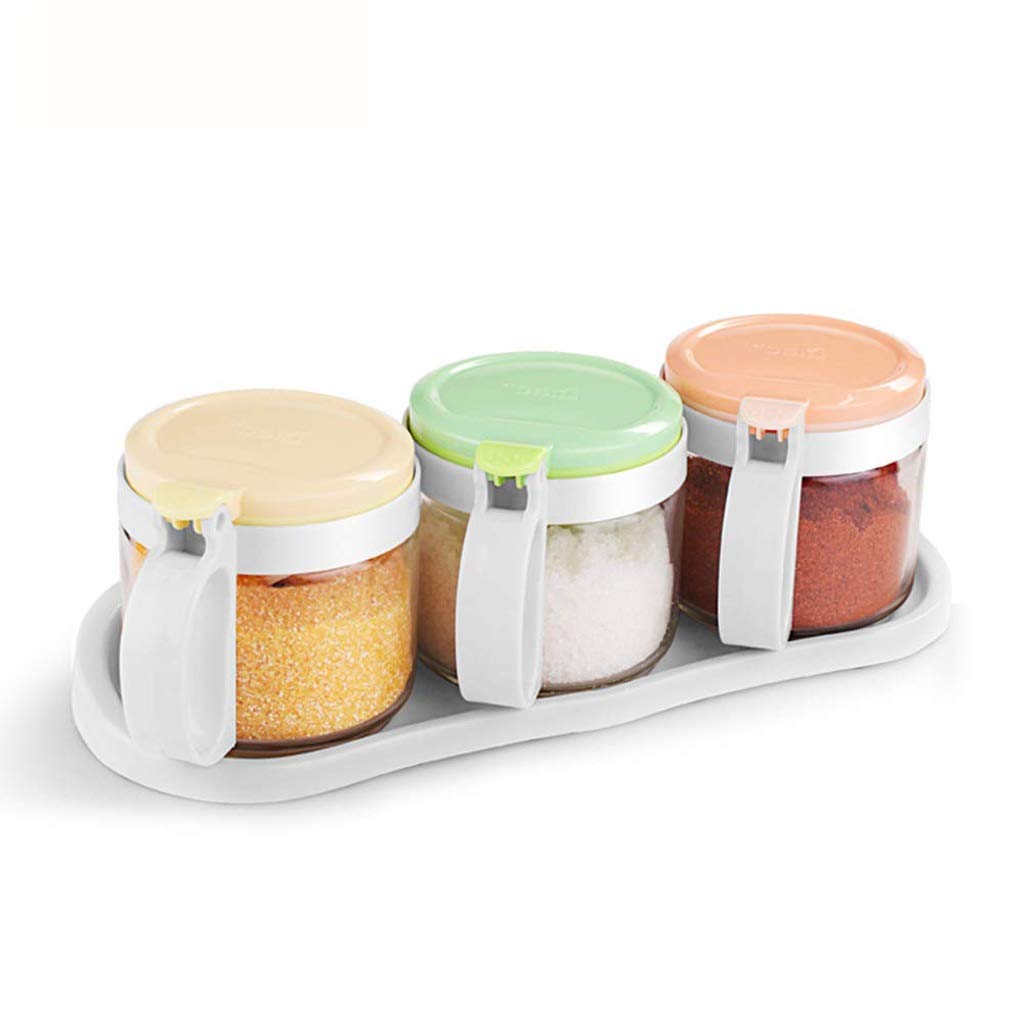 Premium Glass Spice Jars with Lids & Spoons - 12oz Transparent Kitchen Condiment Containers for Salt, Pepper, Sugar & Seasonings - Perfect for Pantry Organization & Cooking Essentials Storage