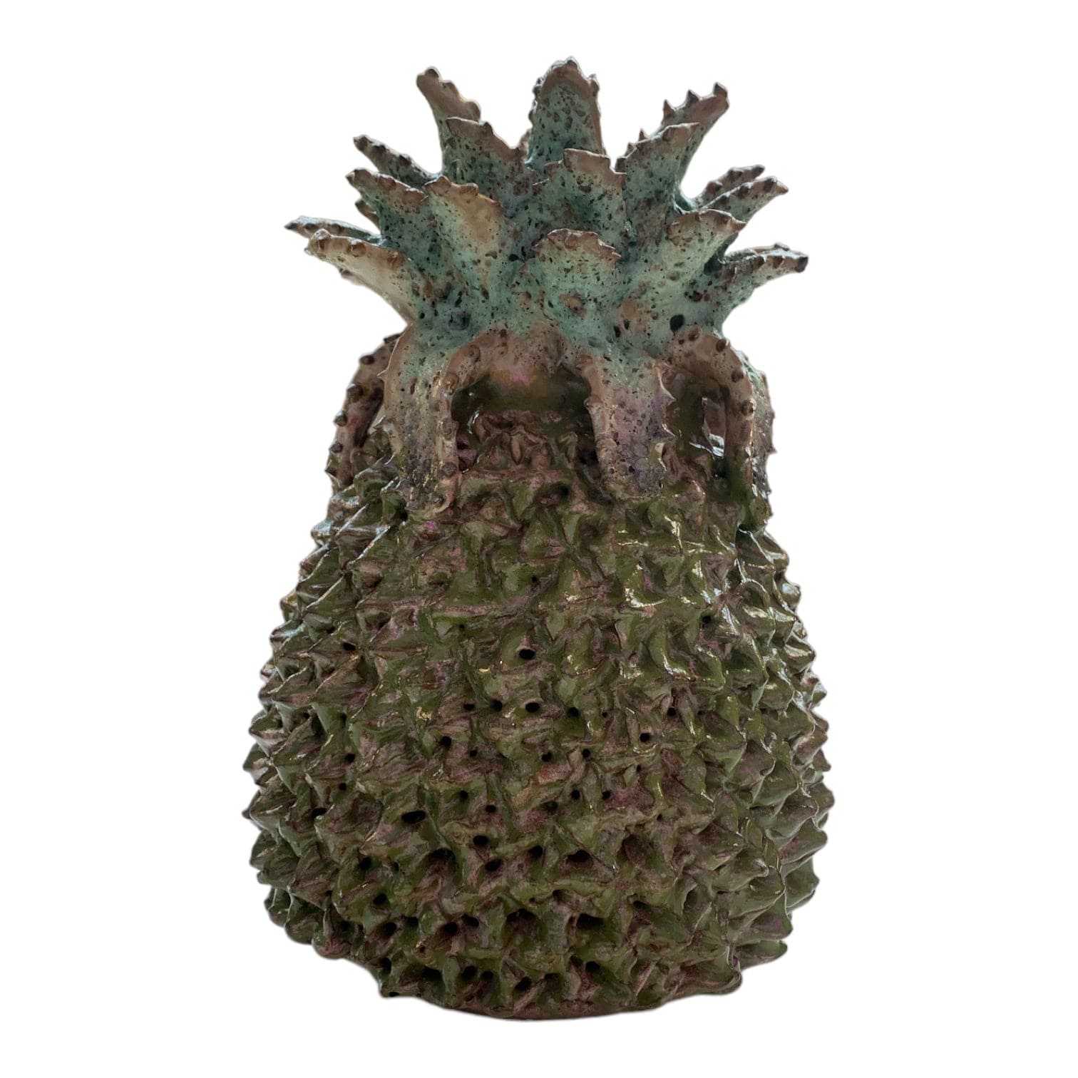 23cm Green Pineapple Vase - Modern Home Decor for Living Room, Dining Table & Wedding Centerpieces