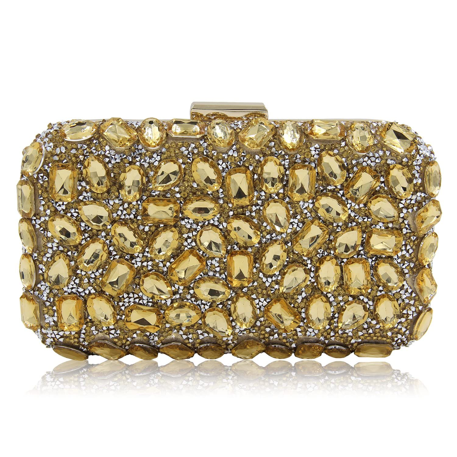Milisente Women's Crystal Clutch Purse - Elegant Gemstone Evening Bag for Wedding, Party, Prom & Special Occasions | Perfect Bridal Accessory & Formal Event Handbag