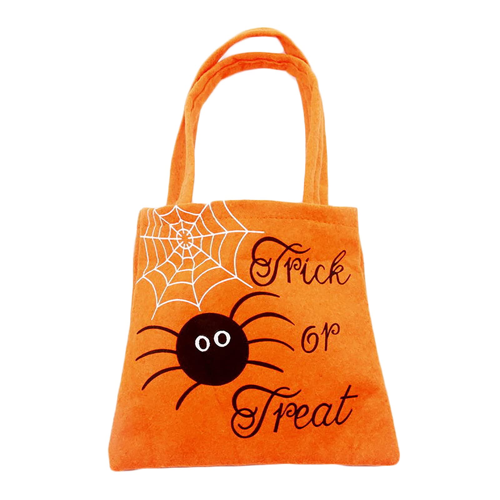Halloween Pumpkin Tote Bag for Kids - Non-Woven Fabric Candy Bag with Handles | Trick-or-Treat Candy Collection, Party Favor Storage & Home Organization