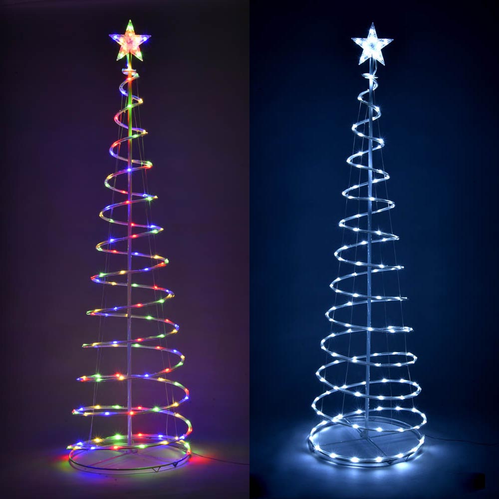 6ft LED Spiral Christmas Tree with USB Power - Decorative Holiday Lighting for Home, Office & Party Decorations