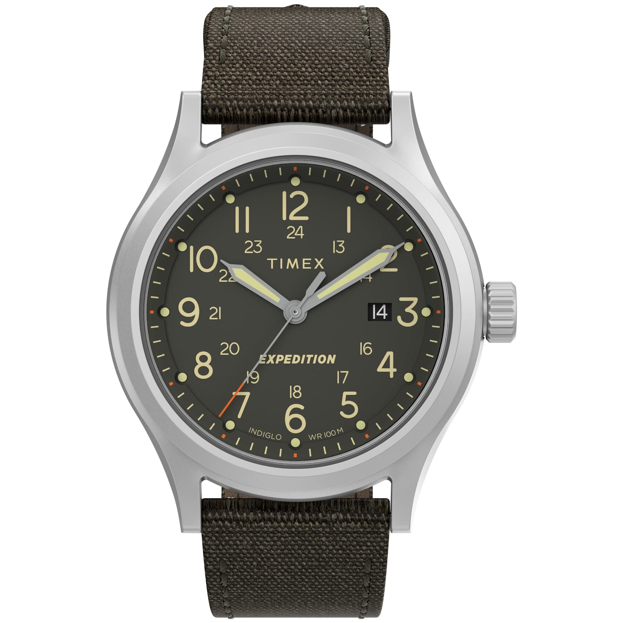 Timex Expedition 41mm Men's Fabric Strap Watch - Water-Resistant Casual Outdoor Watch for Hiking, Camping & Everyday Wear