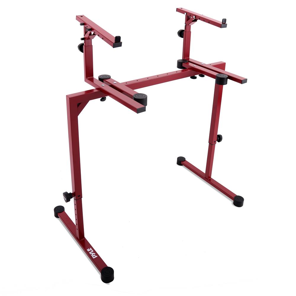 Adjustable 2-Tier Keyboard Stand - Heavy Duty & Portable for Piano, Synthesizer, and MIDI Controller - Perfect for Home Studios, Live Performances, and Music Classrooms