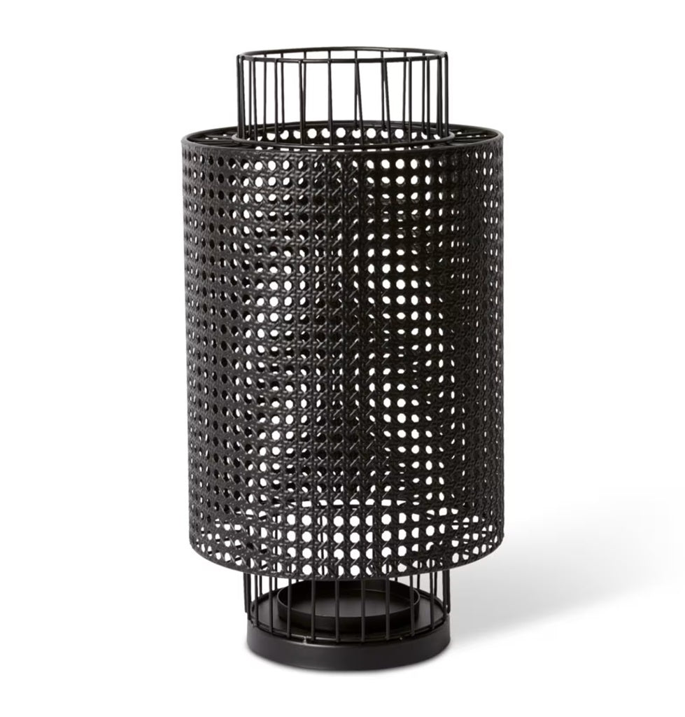 Elme Morgan Black Candle Holder - 25x25x46cm Modern Home Decor for Dining Table, Wedding Centerpiece, and Fireplace Mantel