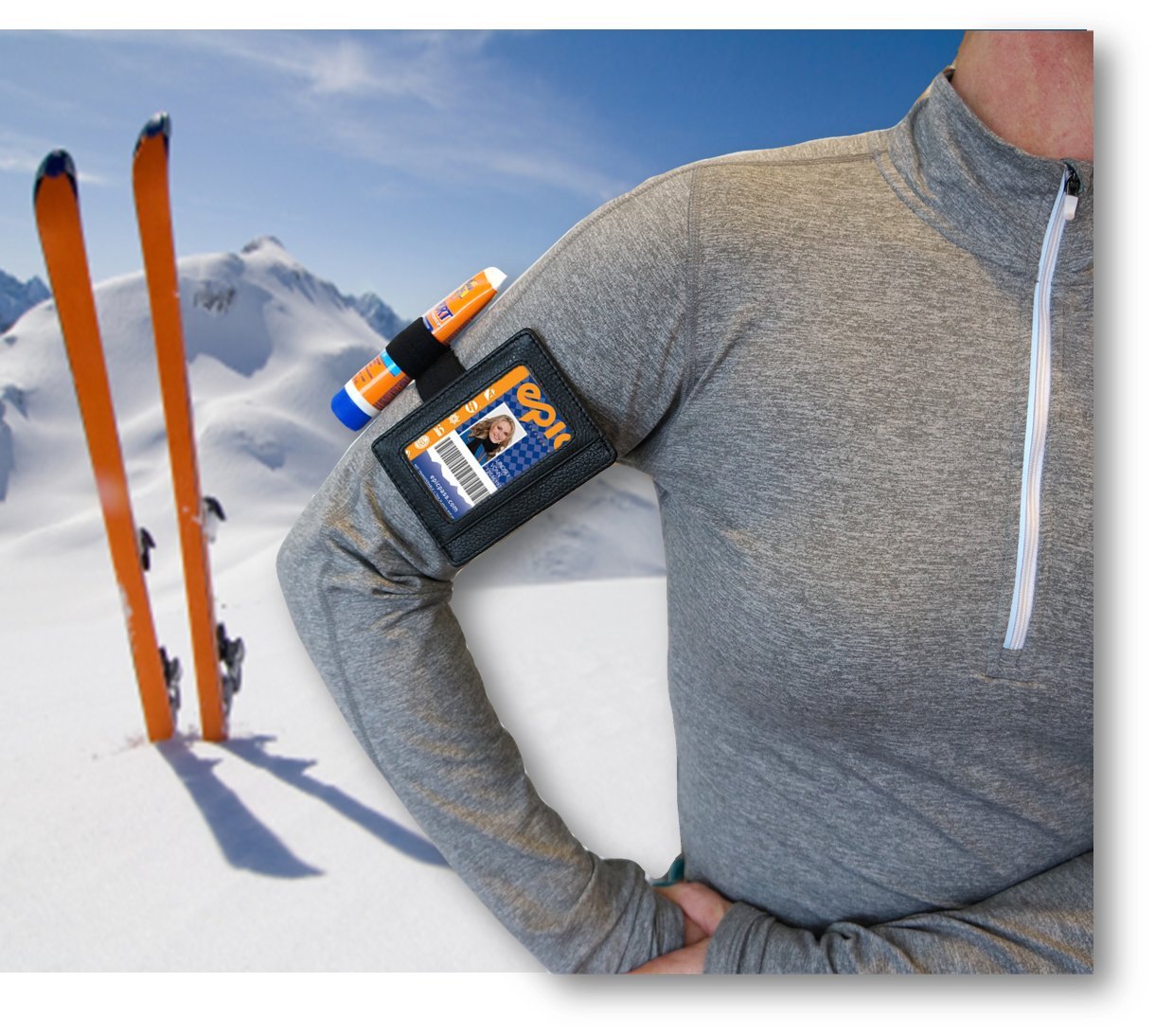 Boottique Ski Wallet - RFID Blocking Secret Travel Wallet for Money & Cards | Secure Money Holder Band for Skiing, Snowboarding & Outdoor Adventures