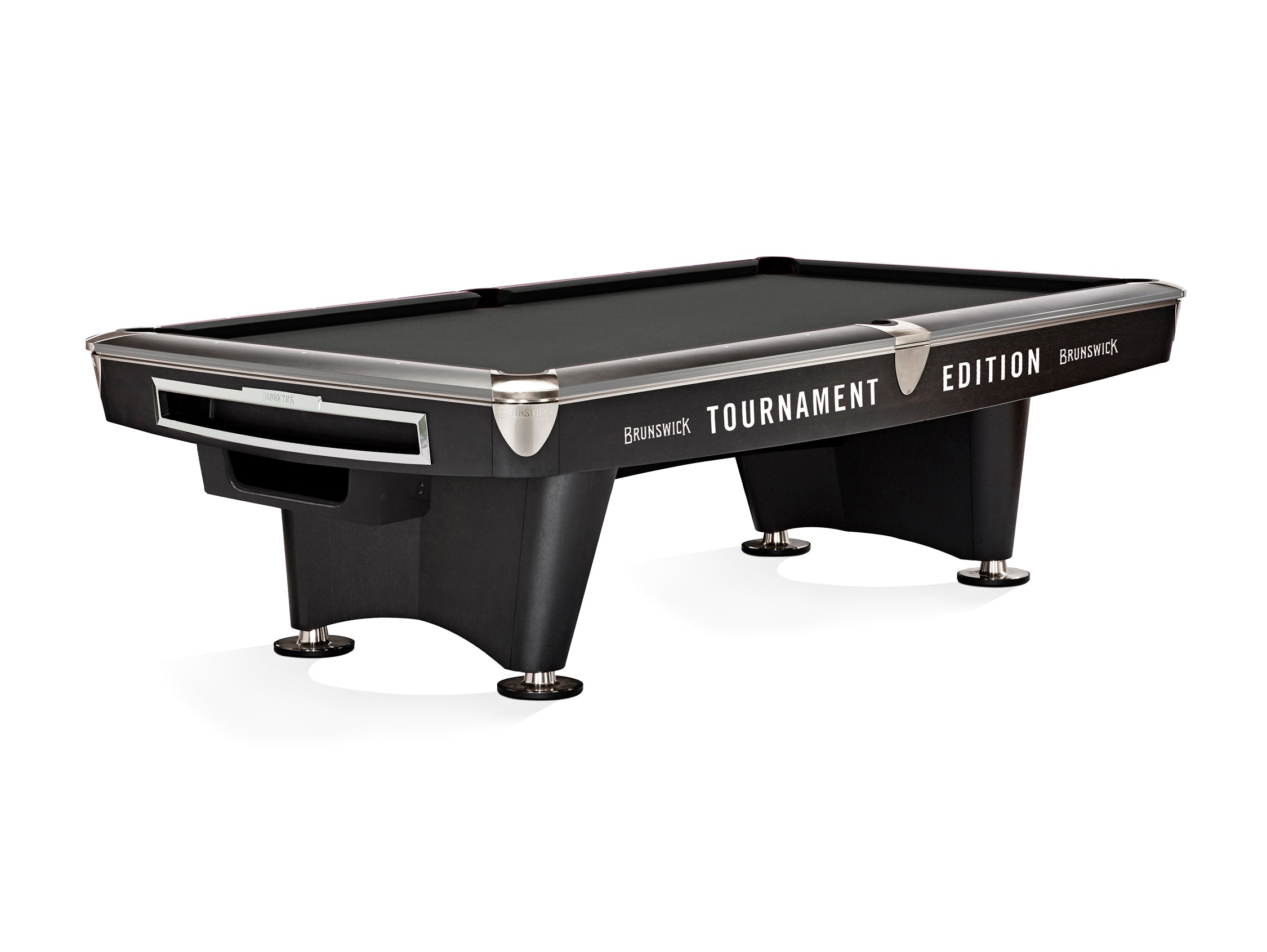 Brunswick Gold Crown VI 9-Foot Tournament Billiard Table - Matte Black Finish | Professional Pool Table for Home Game Rooms & Commercial Use