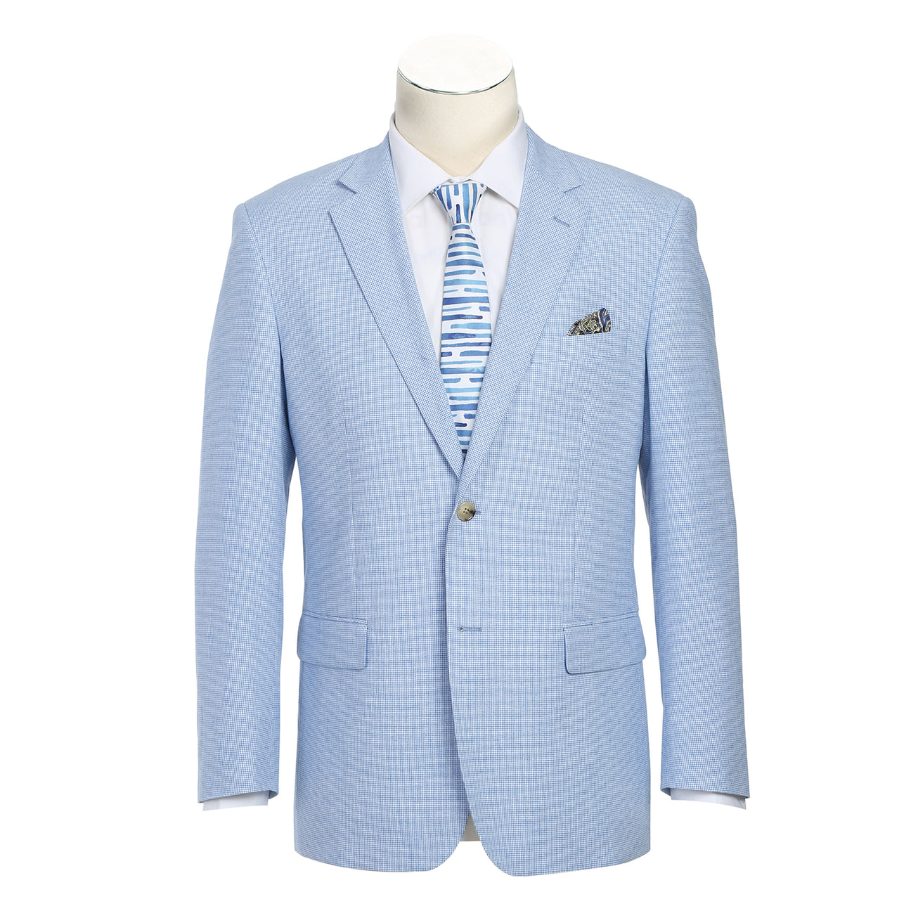 Renoir Alessandro Vitello Classic Fit Blazer - Linen Cotton Sport Coat for Men in Navy Blue (Size 6) | Perfect for Business Meetings, Weddings & Formal Events