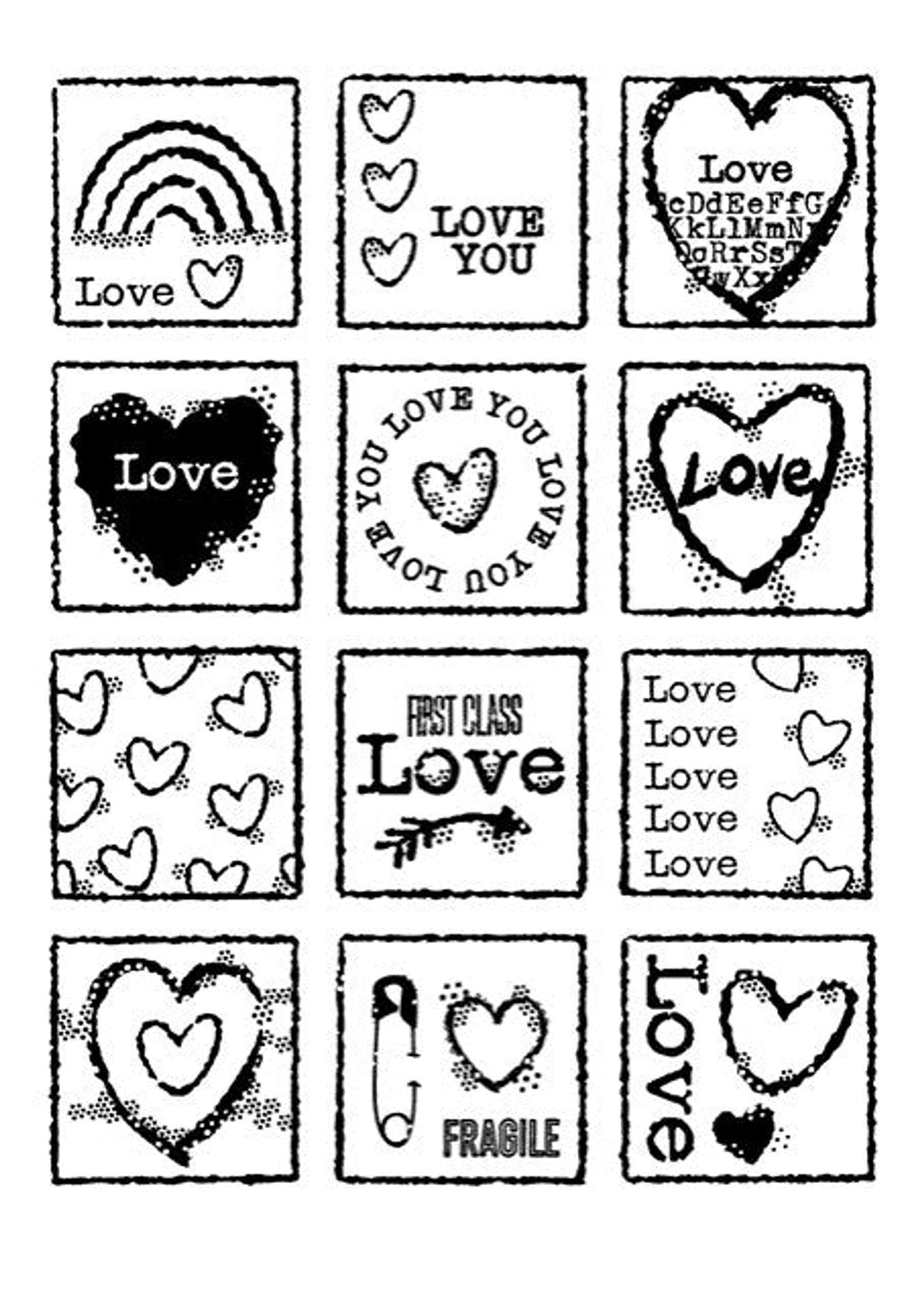 Clear Wood Stamps 4x6