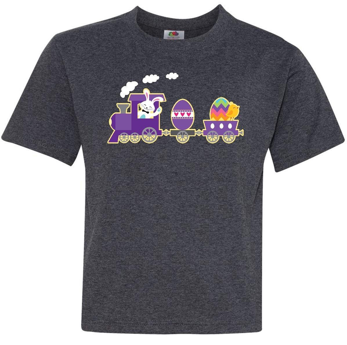 Easter Bunny Rabbit Egg Train Youth T-Shirt - Fun Holiday Graphic Tee for Kids | Perfect for Easter Celebrations, Spring Parties & Family Gatherings