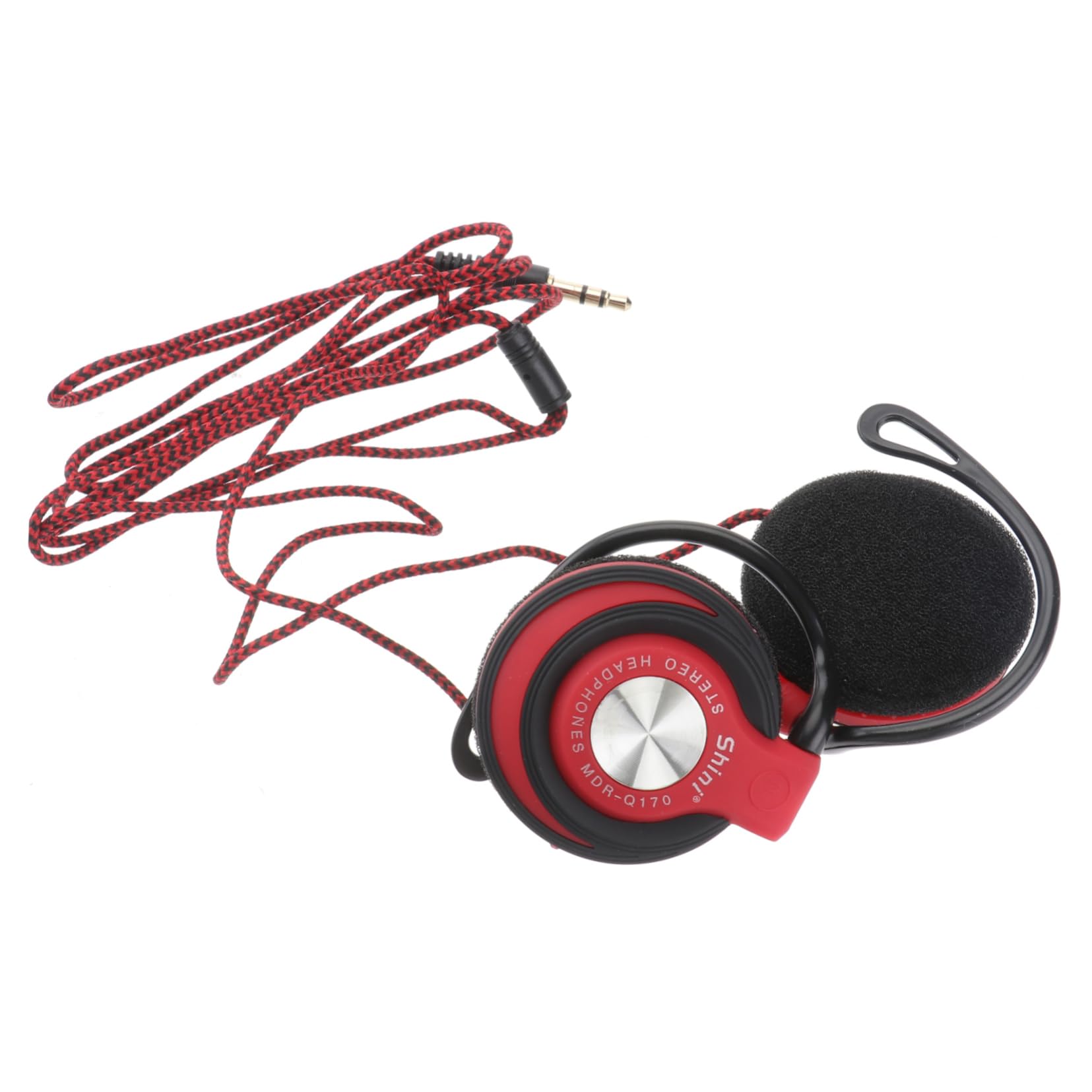 Clip-On Wired Headphones - Over Ear Comfort with Cord for MP3/MP4 Players, Surround Sound & Sports - Perfect for Running, Gym & Travel