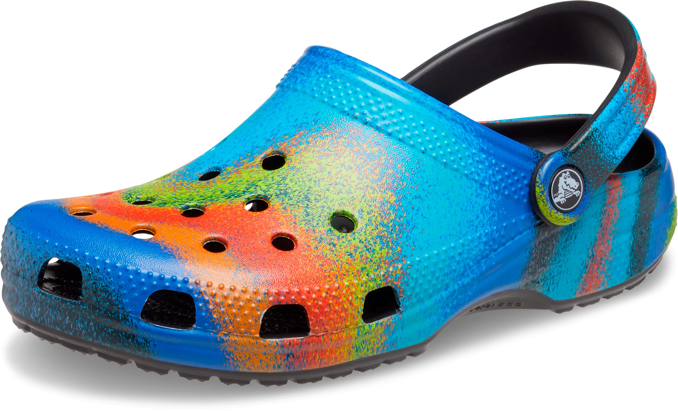 Crocs Classic Solar Rainbow Clogs | Comfortable Slip-On Water Shoes for Men & Women | Perfect for Beach, Pool, and Outdoor Activities