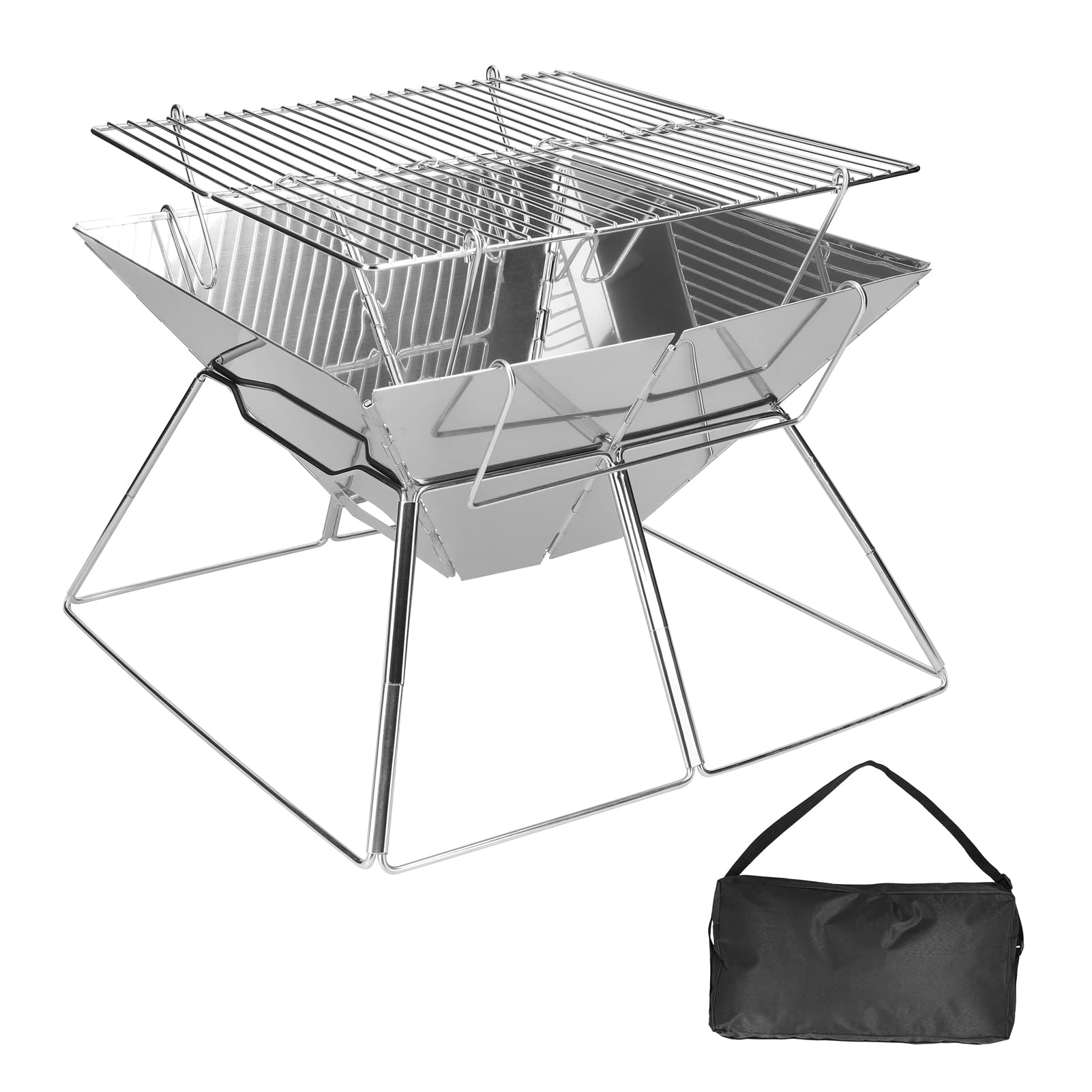 VGAGV Portable Charcoal BBQ Grill - Compact Camping Stove with Carrying Bag for Outdoor Cooking | Perfect for Camping, Picnics, Backyard BBQs, Hiking & Backpacking Adventures