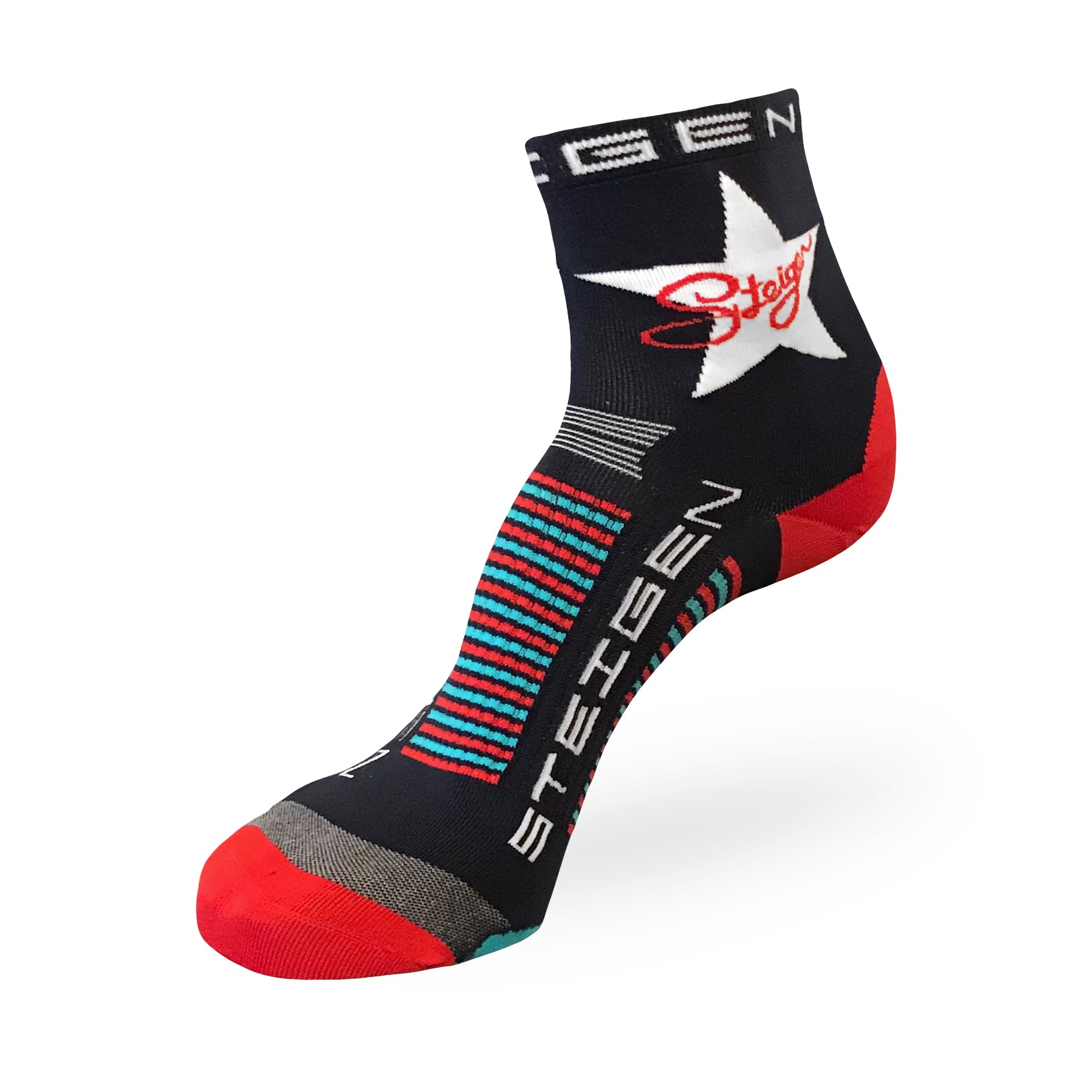 Unisex Steigen 1/2 Length Running Socks - Breathable Cushioned Athletic Socks for Men & Women - Perfect for Jogging, Gym Workouts & Marathon Training