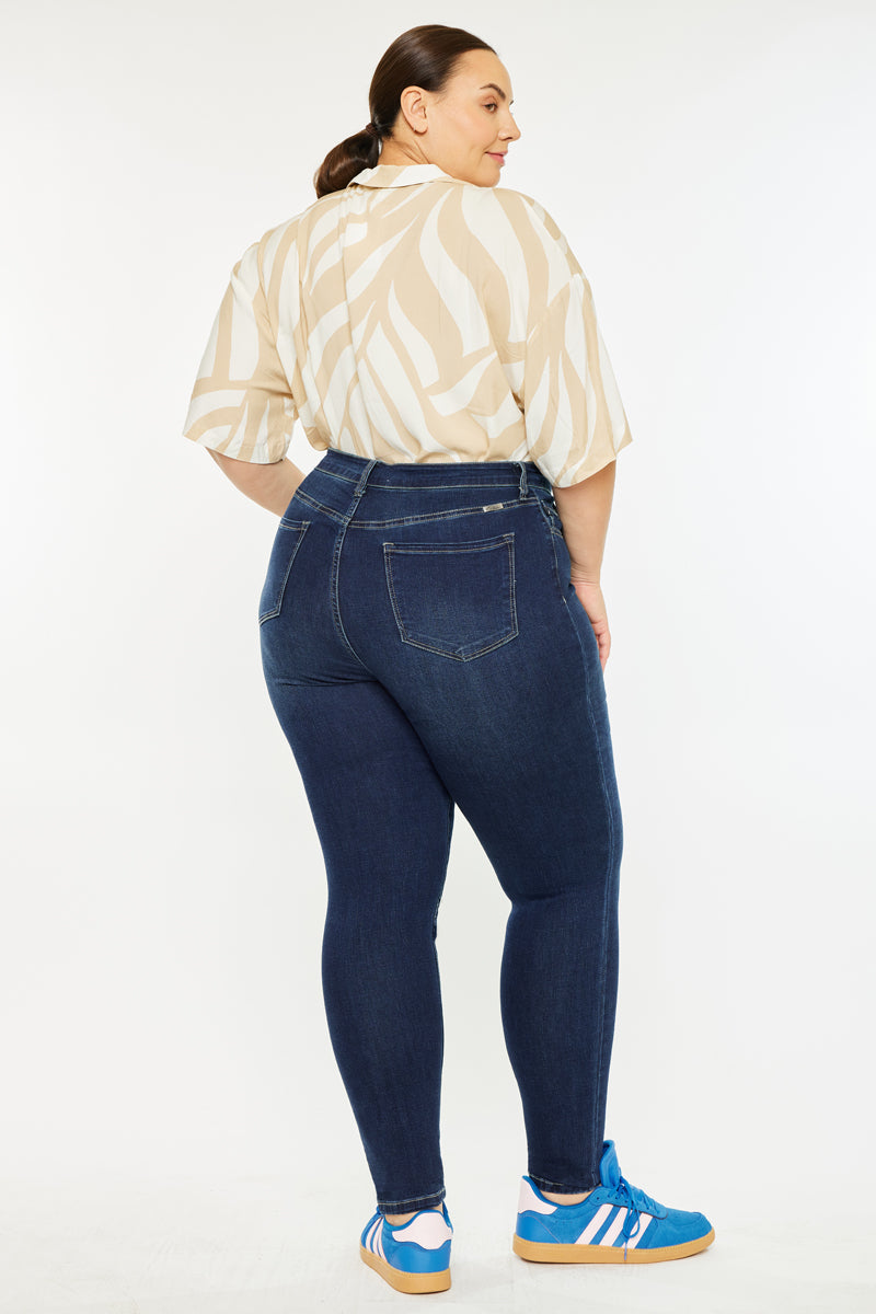 Bluebird Essentials High Rise Super Skinny Jeans for Women - Plus Size Stretch Denim Pants - Perfect for Casual Wear, Night Out & Everyday Fashion