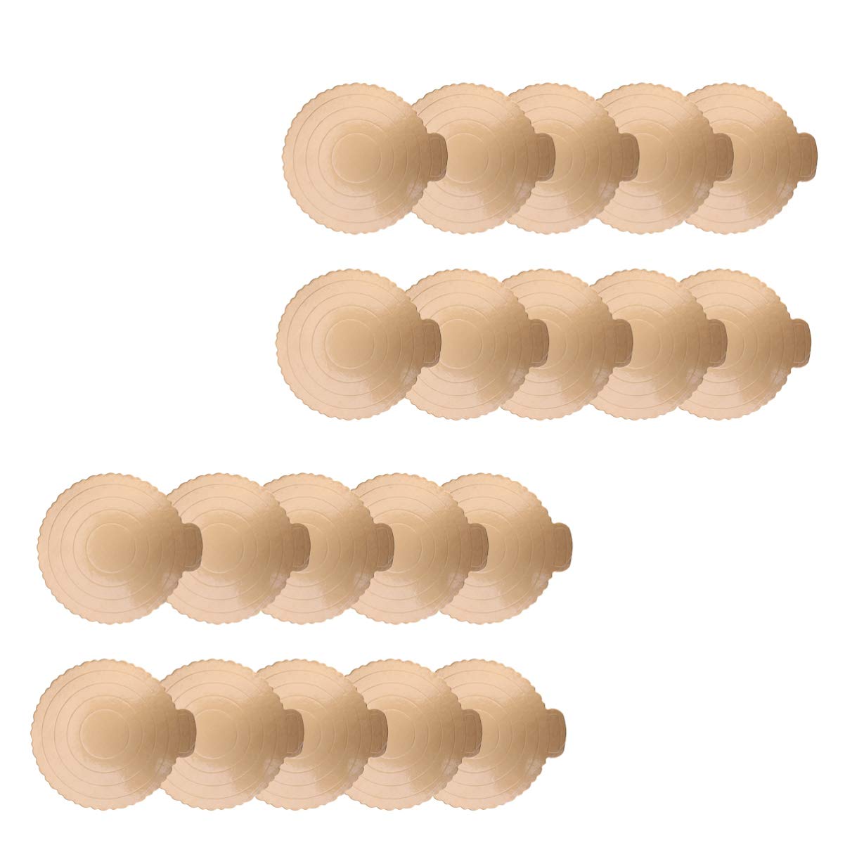 20pcs Cabilock Cake Drum Boards - Round Cardboard Mini Cake Base for Cupcakes & Desserts | Perfect for Birthday Parties, Weddings & Baking Decorations