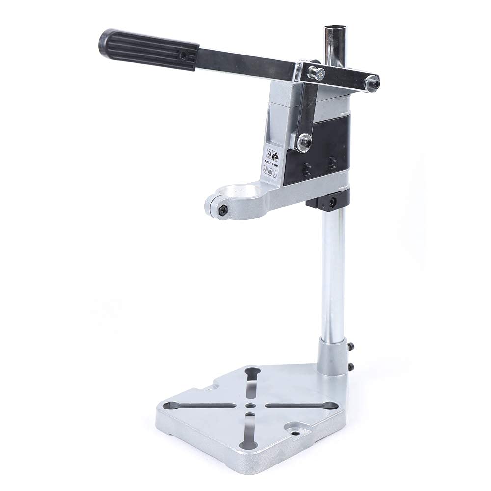Universal Single Hole Drill Press Stand with Bench Clamp - Height Adjustable Workbench Drill Press Stand for Electric Drills - Perfect for Woodworking, Metalworking & DIY Projects