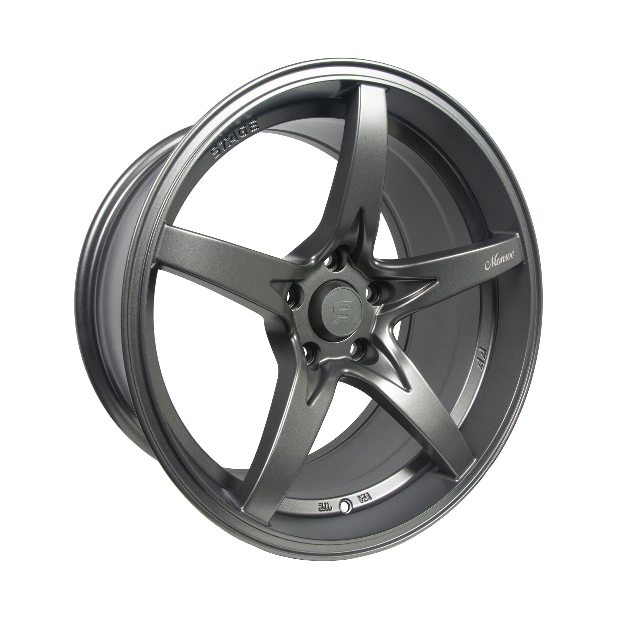 Stage Wheels Monroe 18x10 +25mm 5x114.3 CB 73.1 Matte Gun Metal Rims - Perfect for Custom Car Builds & Performance Upgrades