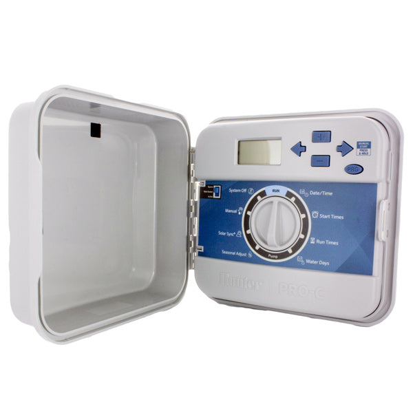 Hunter PCC600 6-Station Outdoor Sprinkler Timer Controller - Smart Irrigation System for Lawns & Gardens