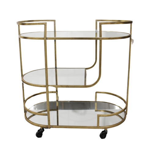 Stylish Cirque Drinks Trolley - Portable Bar Cart with Wheels for Home, Office & Outdoor Entertaining - Perfect for Cocktails, Wine & Beverage Serving