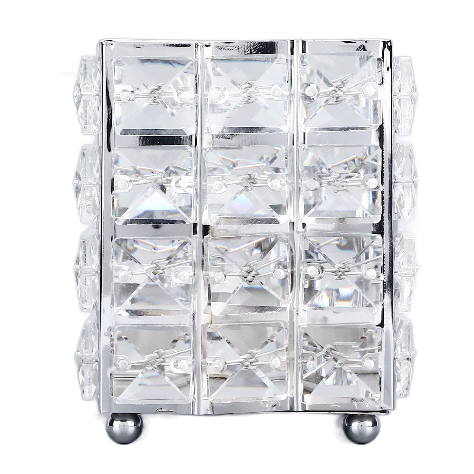 Omabeta Crystal Jewelry Box - Elegant Silver Trinket Storage Box for Rings, Necklaces & Small Treasures | Perfect for Home Decor, Vanity Organizer & Gift Giving