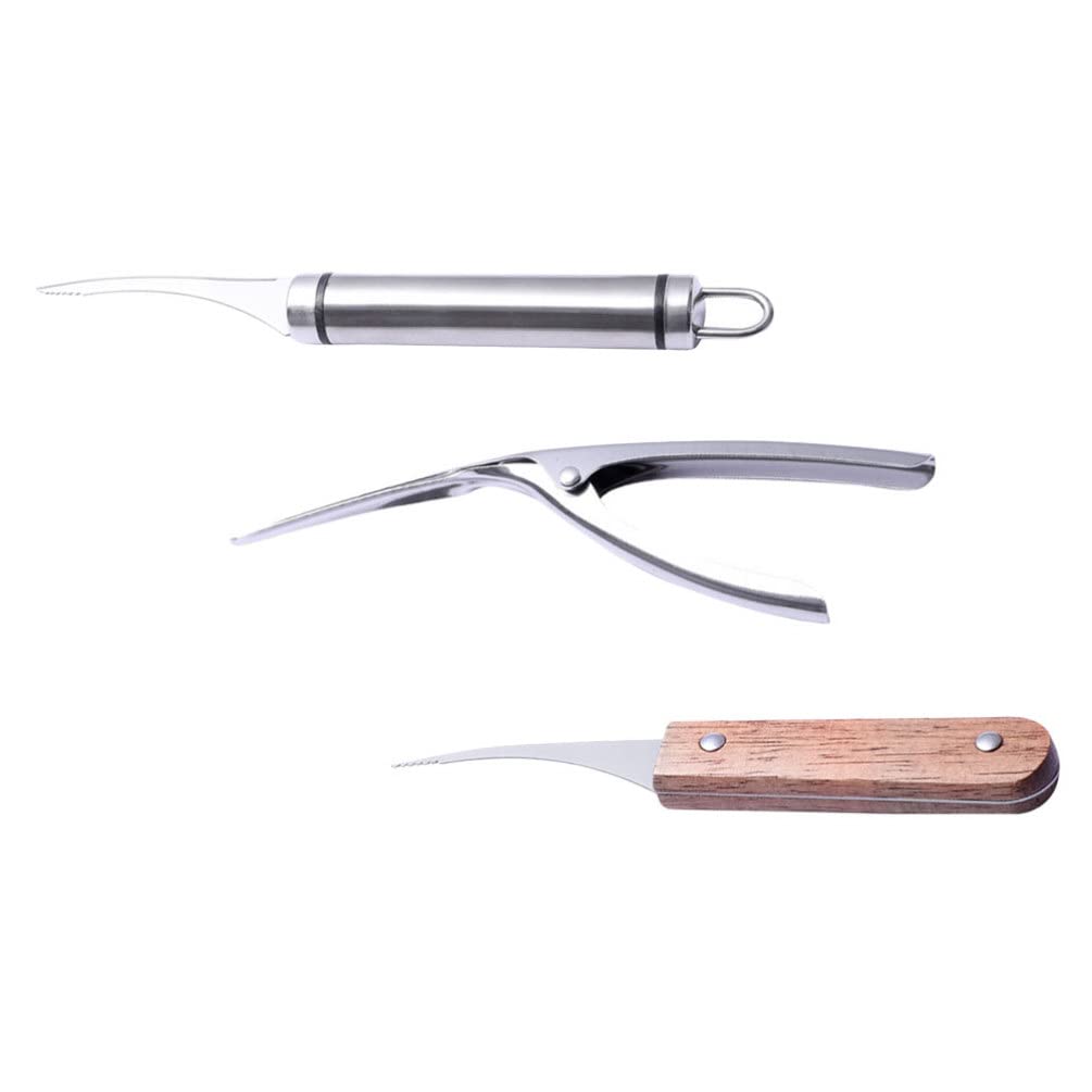 DOITOOL 3-Piece Stainless Steel Shrimp Deveiner Tool Set - Easy-to-Use Kitchen Gadget for Peeling, Cleaning & Deveining Shrimp, Crayfish & Seafood | Perfect for Home Cooking, Restaurants & Seafood Prep