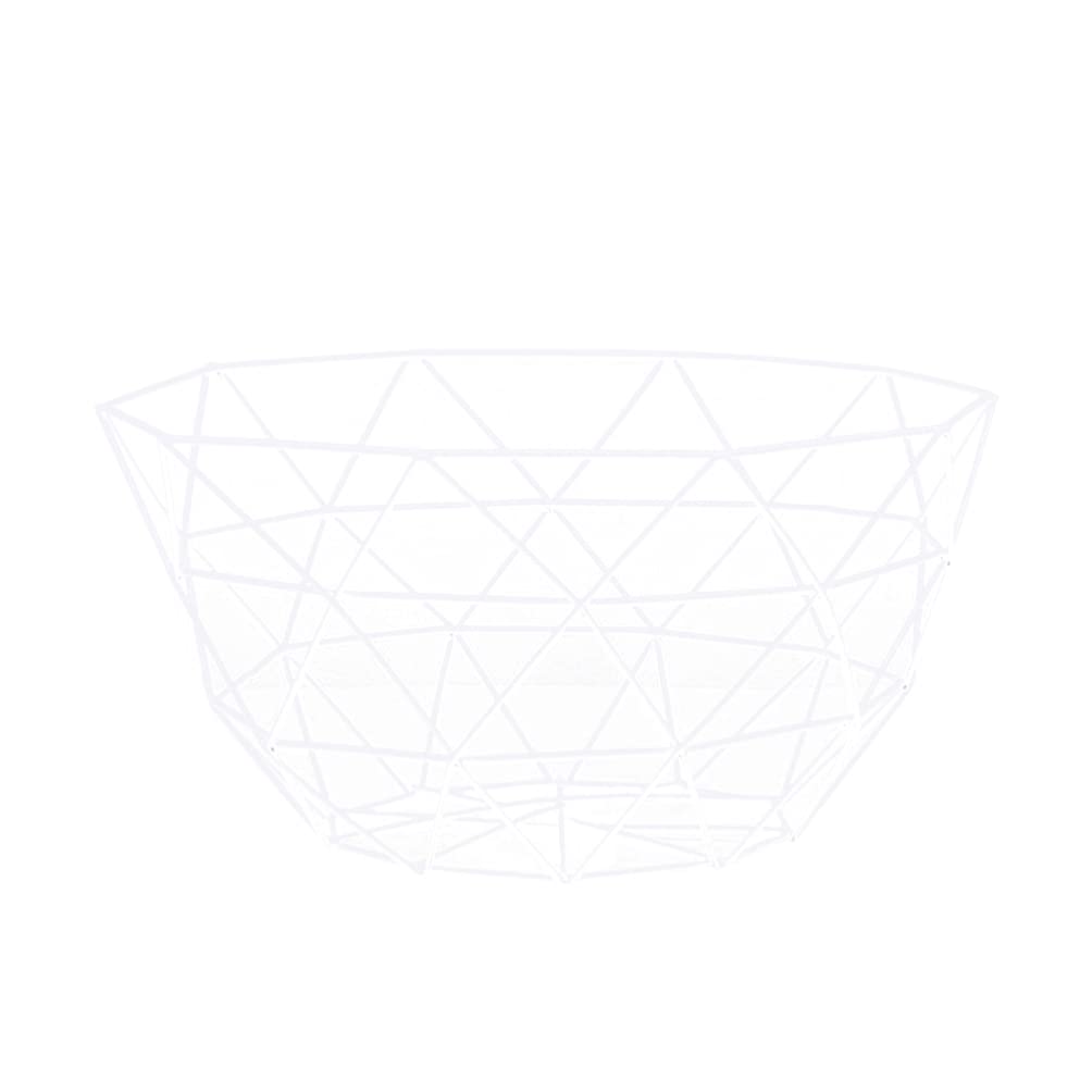 Zerodeko White Metal Wire Fruit Bowl - Small Countertop Basket for Kitchen, Dining Table & Travel | Decorative Snack Serving Tray & Storage Container | Perfect for Fruits, Nuts, Party Appetizers & Home Organization