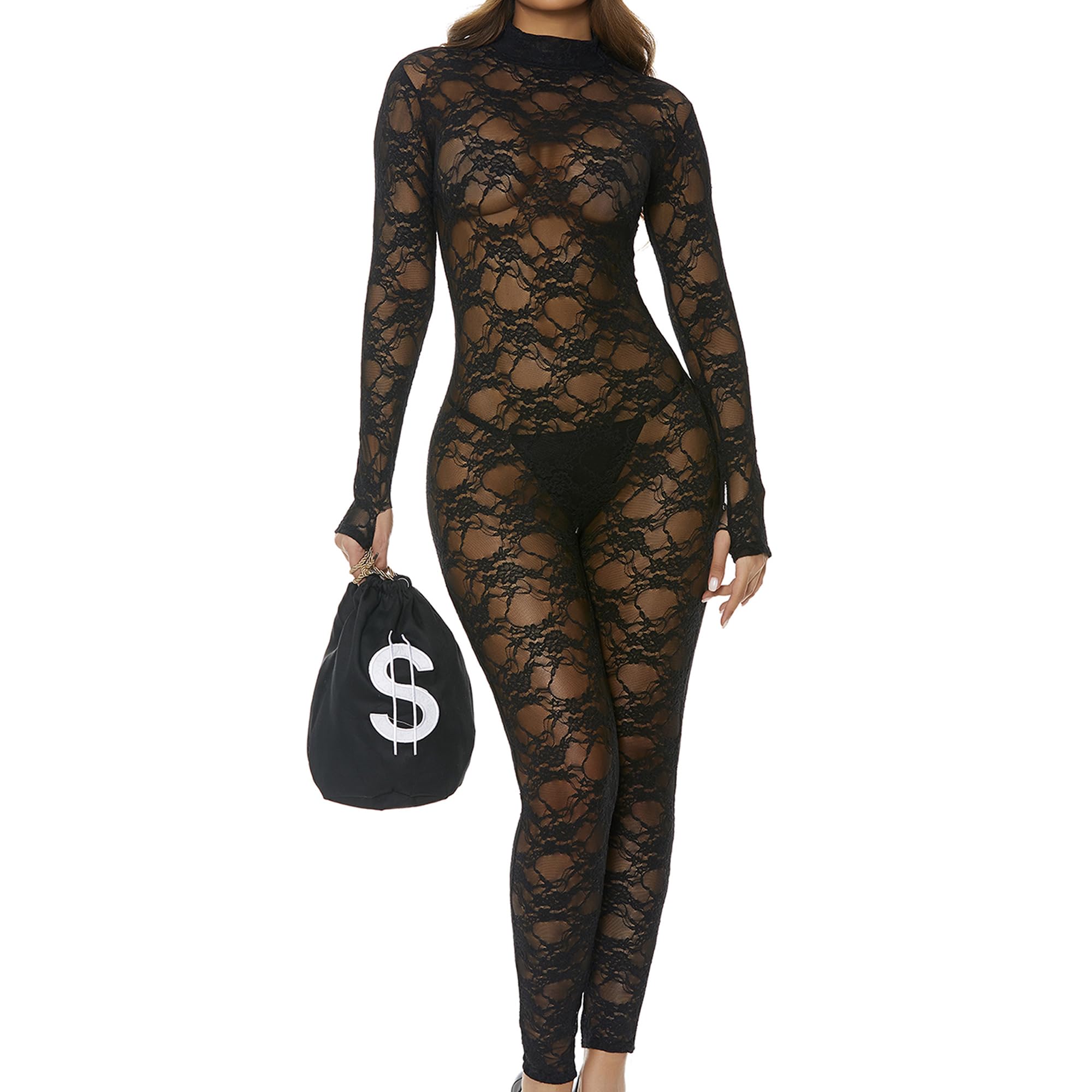 Sexy Cat Burglar Costume for Women - Playful & Flirty Forplay Outfit - Perfect for Halloween, Cosplay & Themed Parties