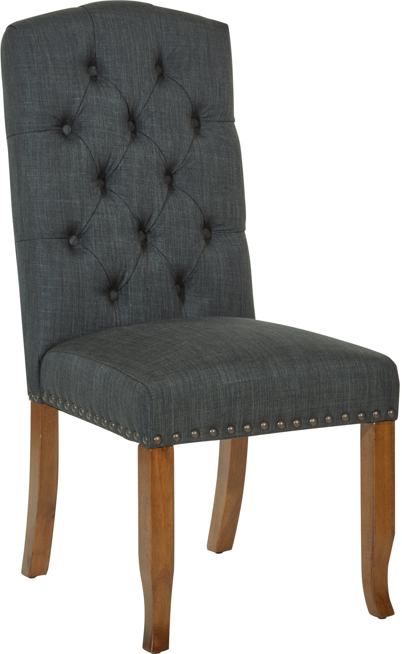 Office Star Jessica Tufted Dining Chair Set of 2 - Modern Upholstered Side Chairs with Button Tufting [JSA2L] - Perfect for Dining Room, Kitchen, Office or Conference Room