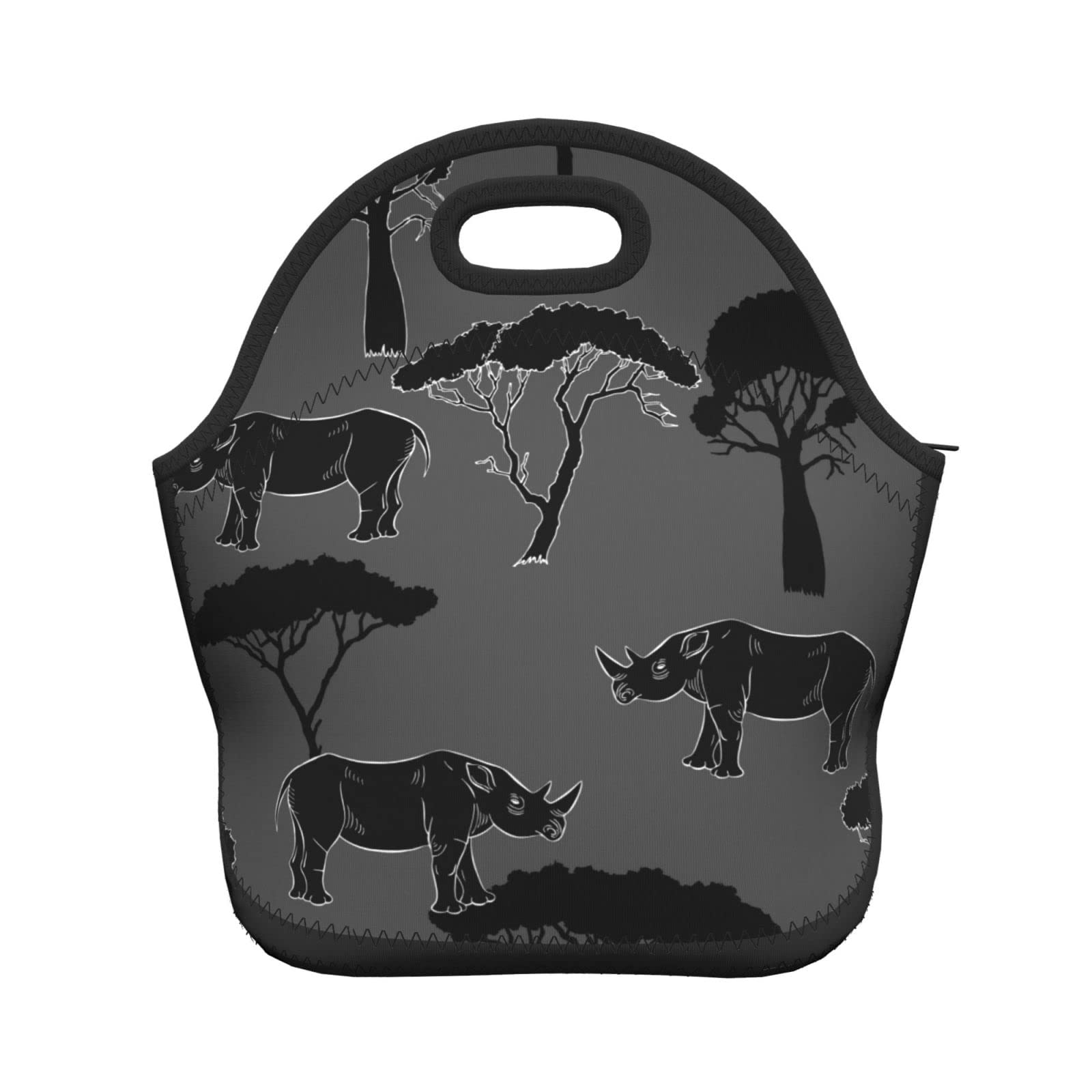 Insulated Rhinoceros Lunch Bag for Women & Men - Reusable Tote Lunch Box Container for Work, School & Picnics