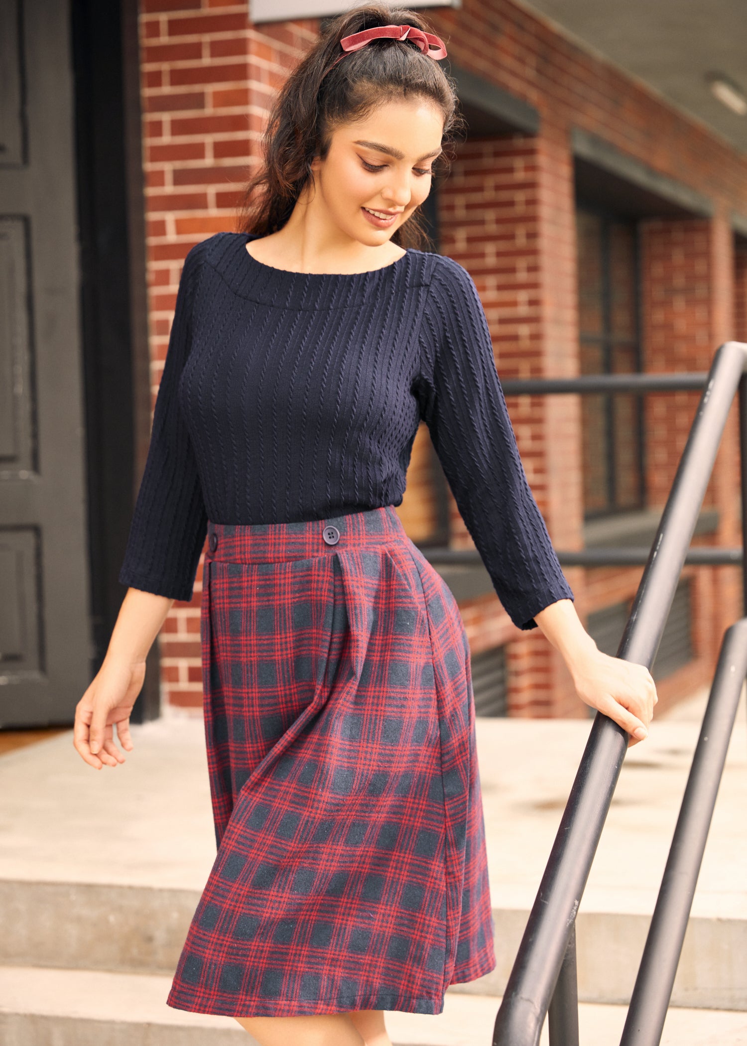 Heart of the Harvest Midi Skirt - Floral Print A-Line Skirt for Women | Perfect for Fall, Thanksgiving & Holiday Parties