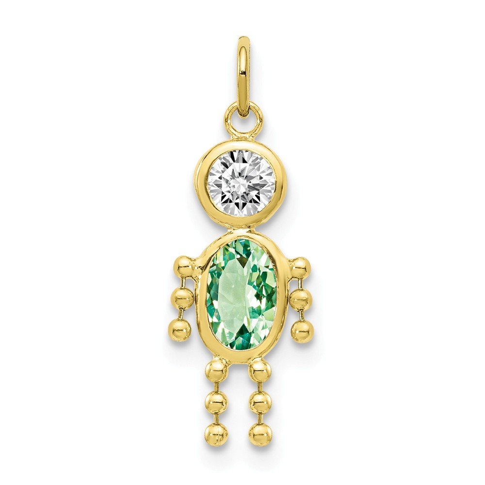 10K Solid Gold January Birthstone Charm for Girls - Perfect Gift for Birthdays, Baby Showers & Special Occasions