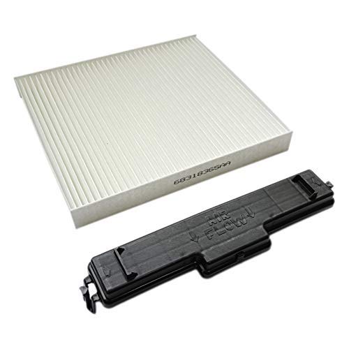 Xspeedonline Cabin Air Filter & Filter Access Door Replacement #68318365AA 68052292AA Compatible with Dodge Ram 1500 2500 3500 - Improve Air Quality & Reduce Allergens for a Cleaner Ride