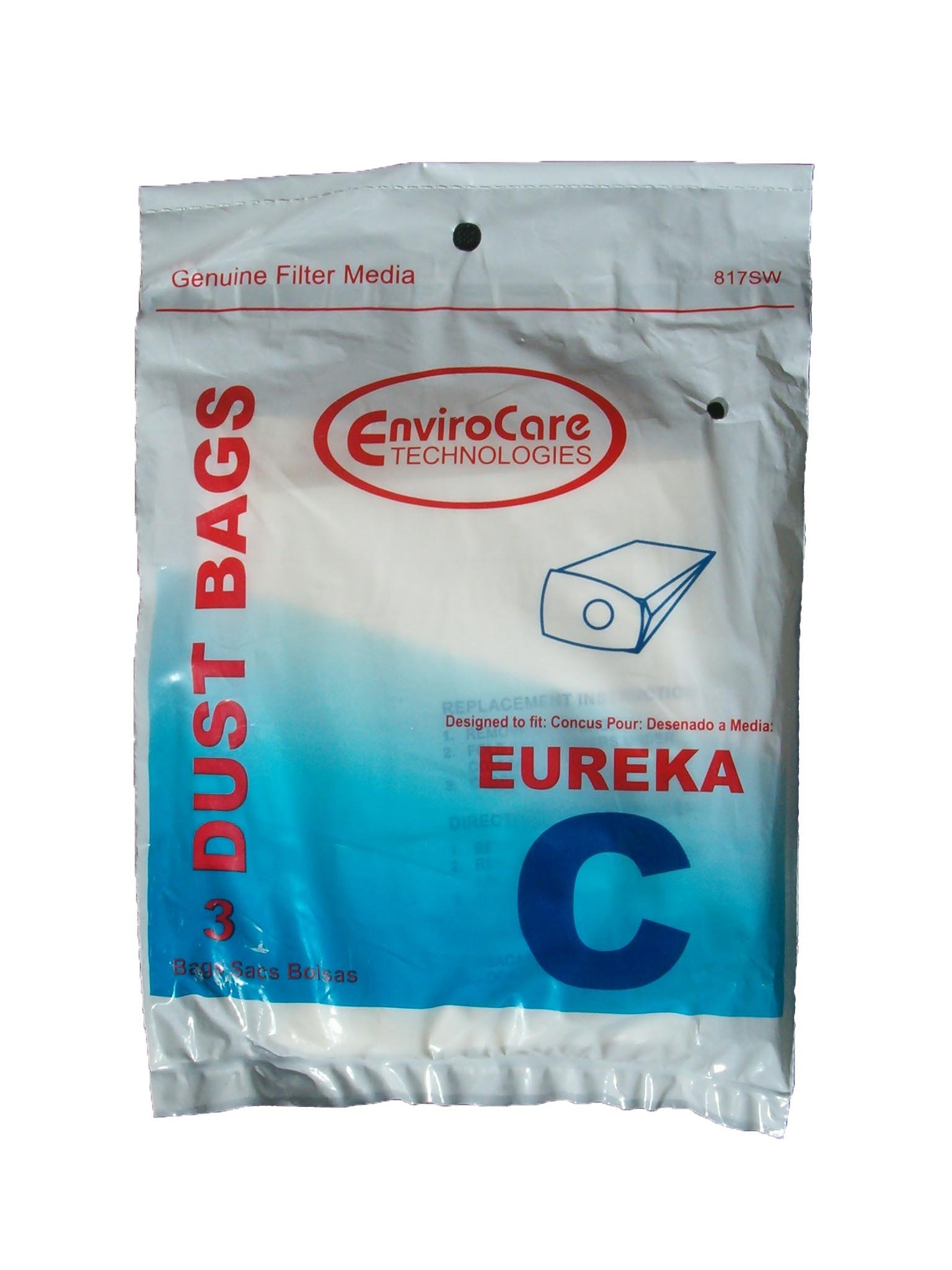 EnviroCare Replacement Vacuum Cleaner Dust Bags (9-Pack) - Compatible with Eureka Mighty Mite Type C - HEPA Filtration for Pet Hair & Allergens - Ideal for Home Cleaning & Allergy Relief
