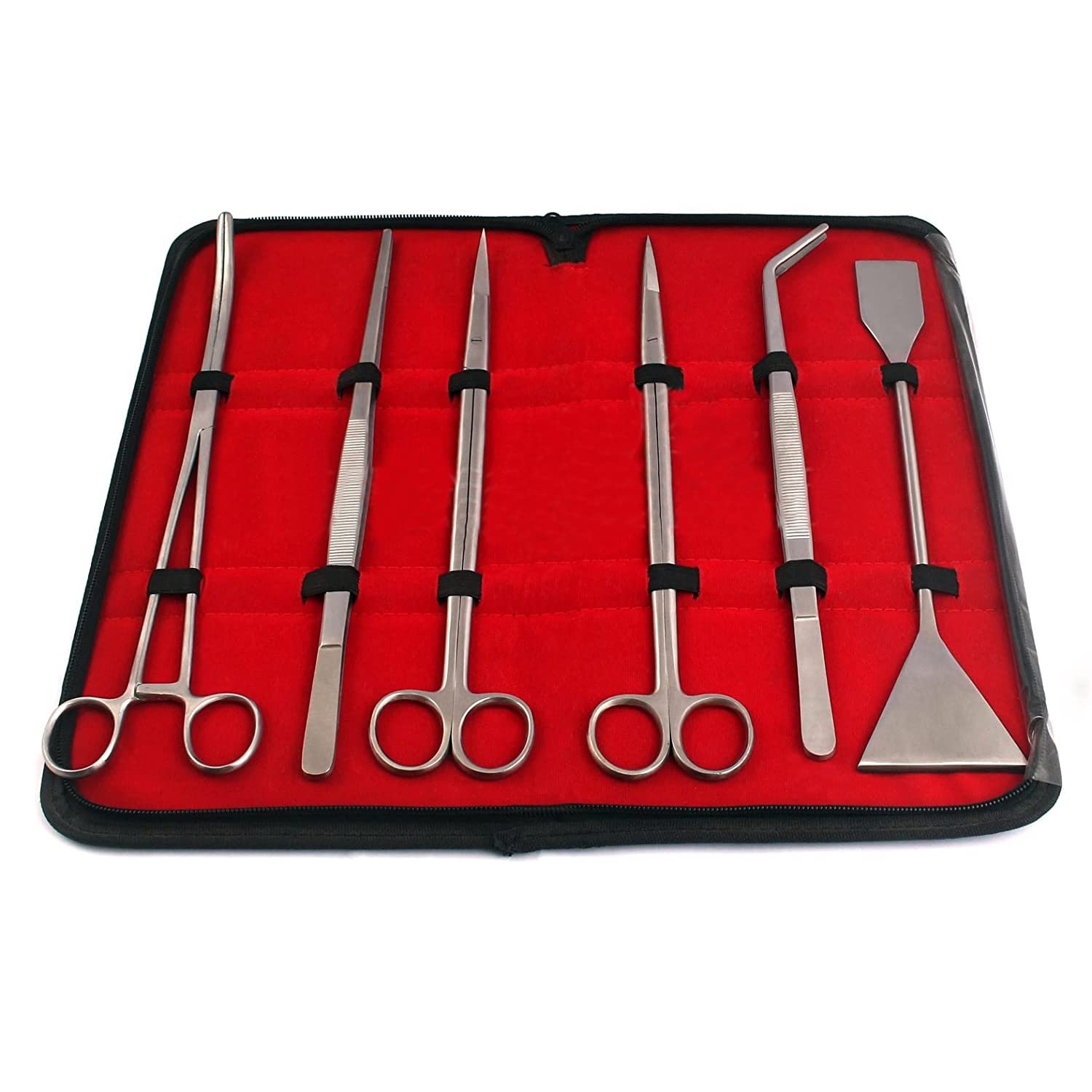 6 Pcs Aquarium Plants Landscaping Tools Kit - Aquatic Plant Scissors, Tweezers & Maintenance Set for Fish Tank Cleaning, Aquascaping & Plant Care - Perfect for Freshwater & Saltwater Aquariums