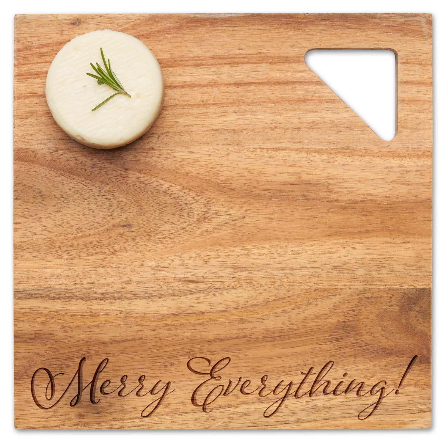 Acacia Modern Geo Square Wall Art - Merry Everything Holiday Decor - 12 x 12 Inches - Perfect for Christmas Home Decoration, Living Room & Office Wall Decor
