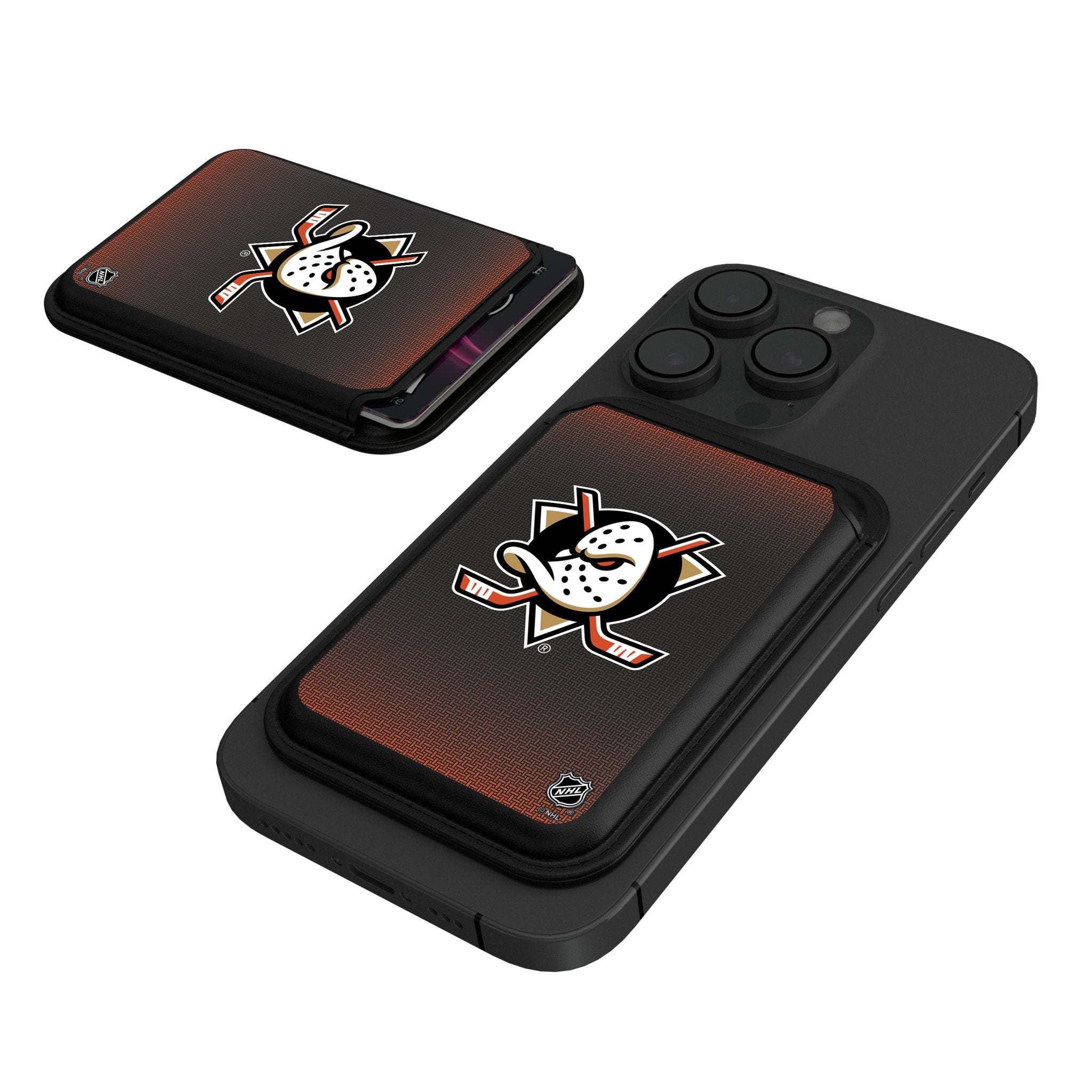 Anaheim Ducks Black Magnetic Credit Card Holder - Slim RFID Blocking Wallet for Men & Women - Perfect for Hockey Fans, Travel & Everyday Use