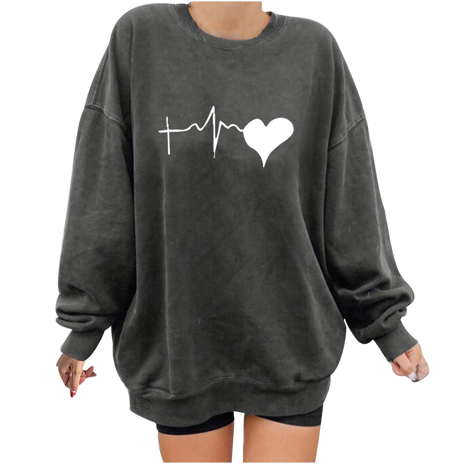 Women's Long Sleeve Printed Blouse - Stylish Fish Print Casual Sweatshirt Top for Everyday Wear | Perfect for Office, Dating & Weekend Outings