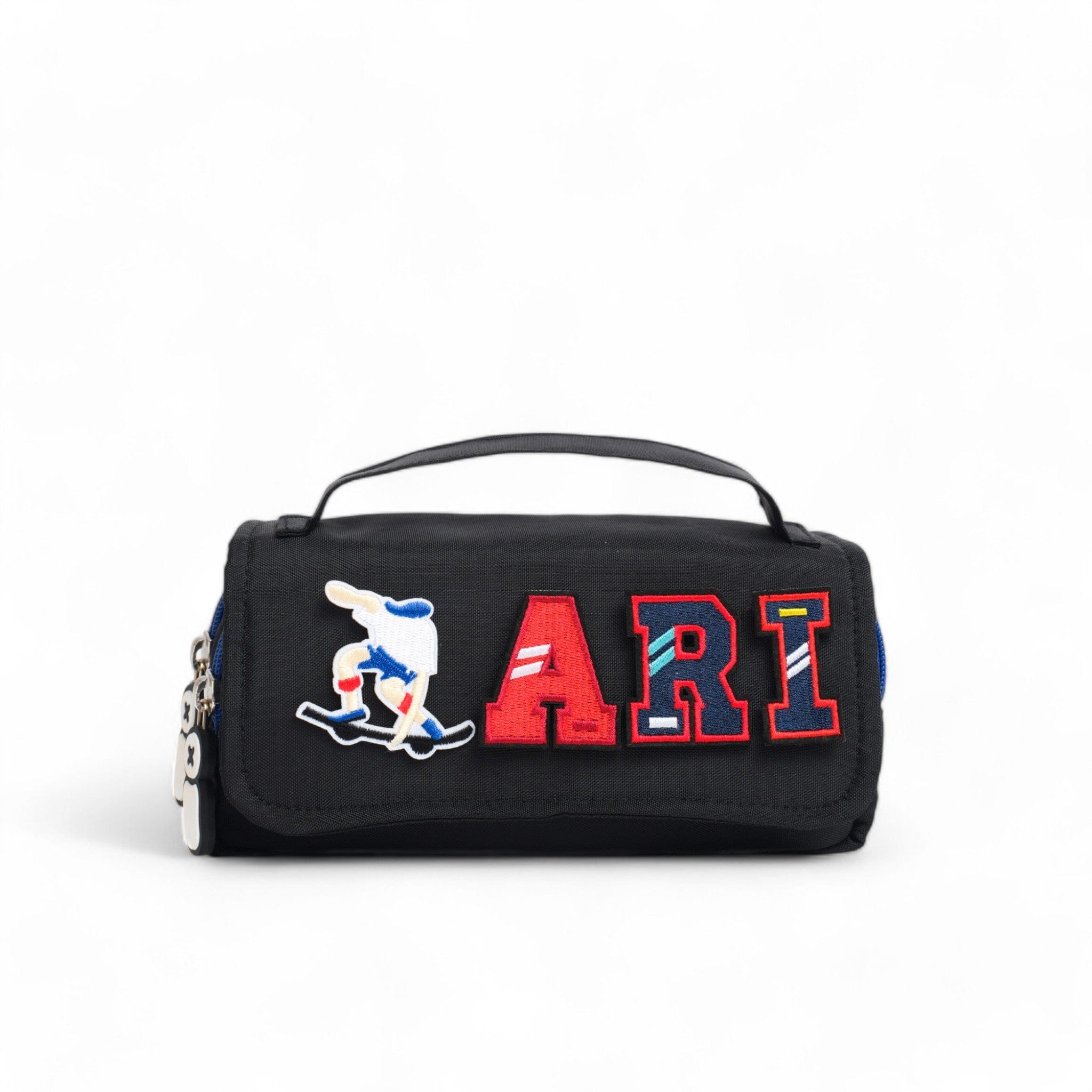 Moji Pencil Case - Durable Zipper Pouch for Pens, Markers & School Supplies - Black - Perfect for Students, Office & Travel Organization