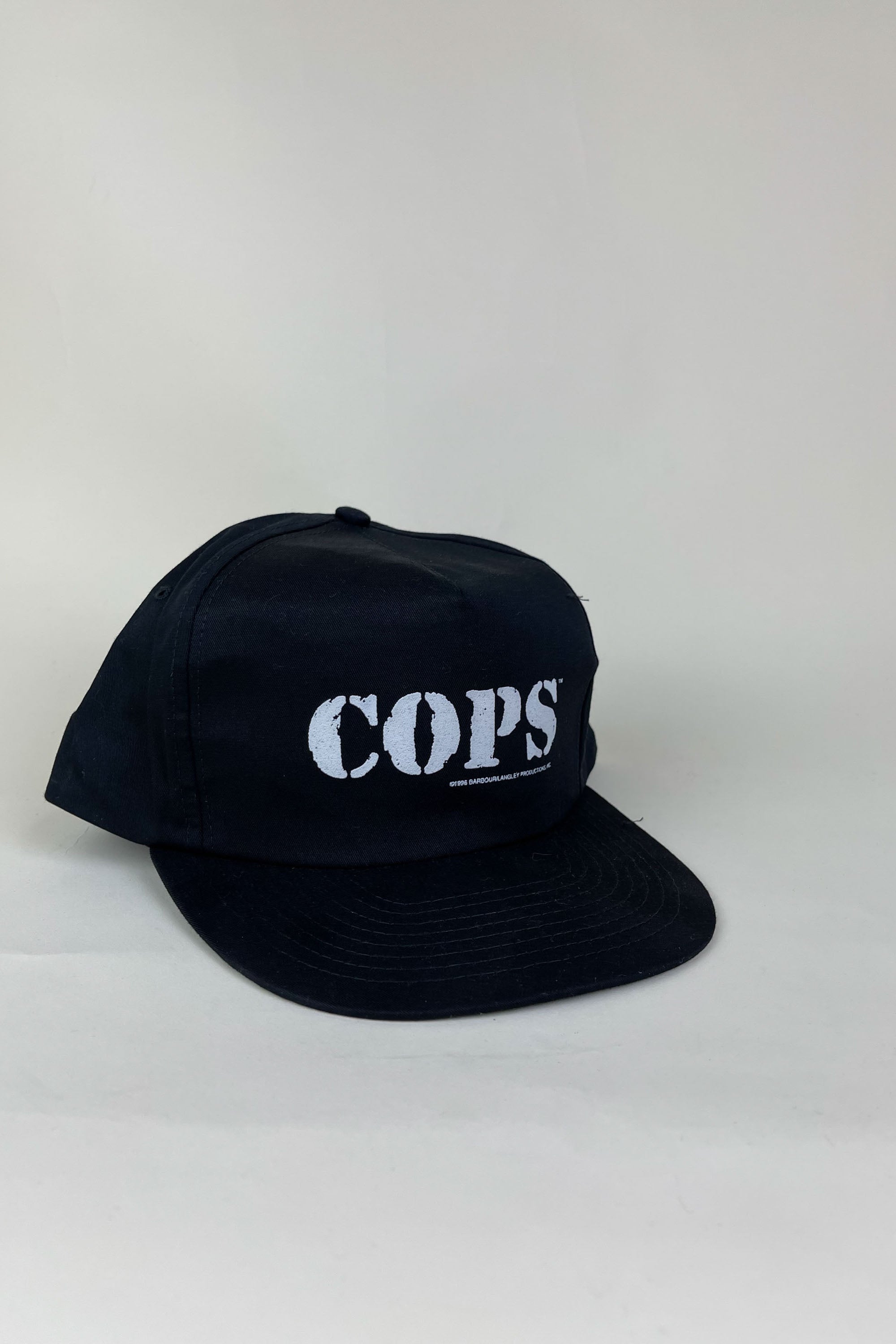 Vintage 90's COPS Snapback Hat - Retro Police Logo Baseball Cap for Men & Women - Perfect for 90s Theme Parties, Hip Hop Fashion & Streetwear Outfits