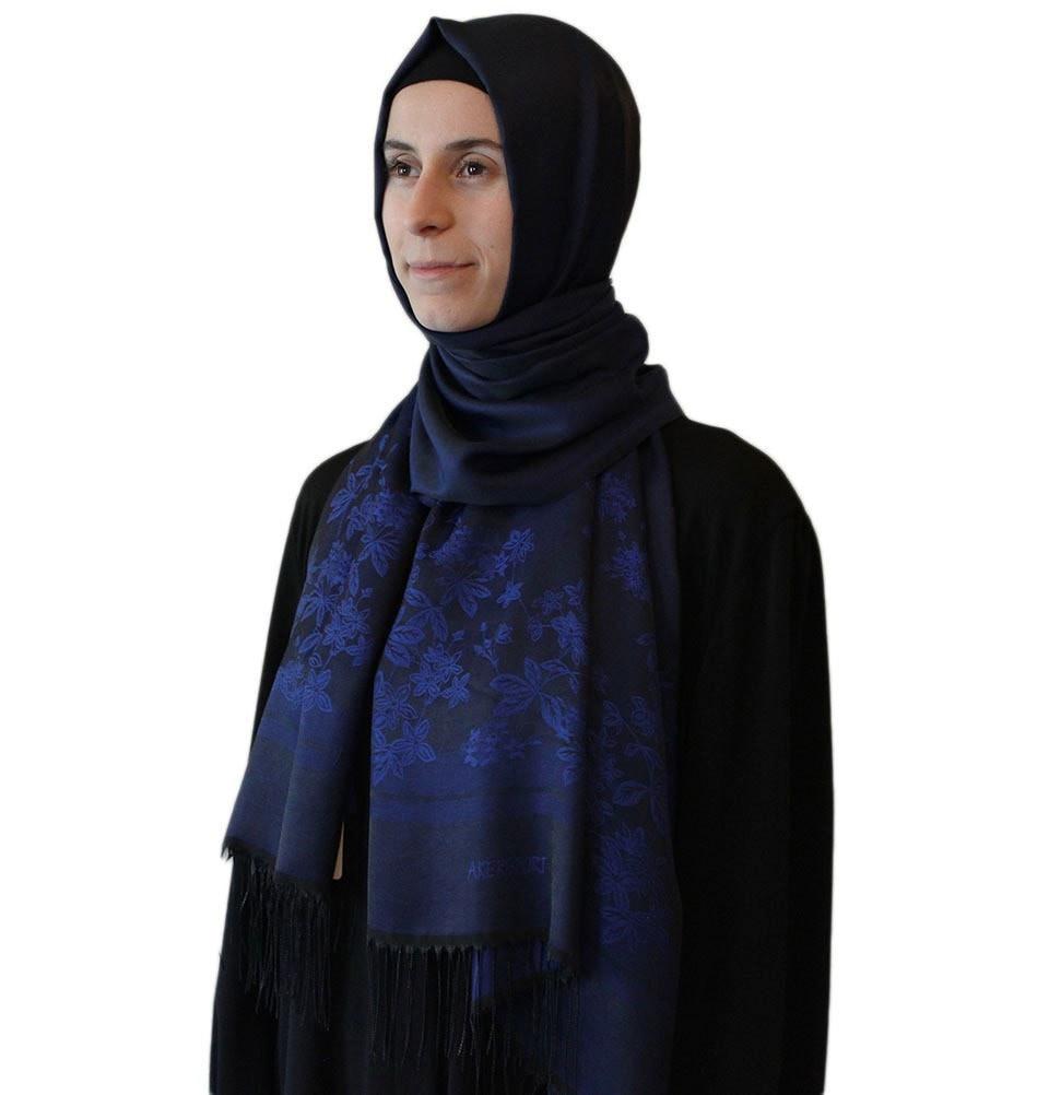 Aker Reversible Floral Jacquard Shawl Wrap - Elegant Lightweight Scarf for Women, 1013BRL 921 - Perfect for Weddings, Parties, and Evening Outfits