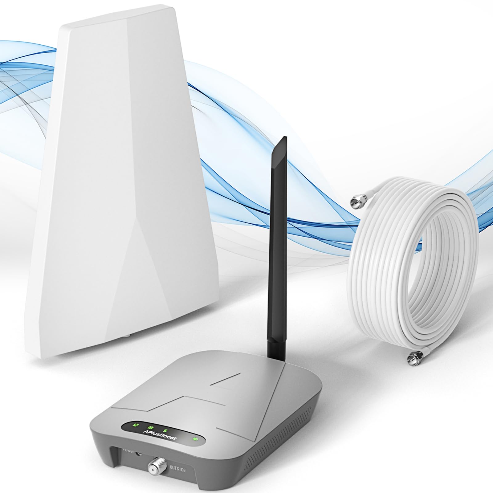 5G 4G LTE Cell Phone Signal Booster for Home - Up to 3000 Sq.Ft Coverage, Compatible with Verizon, AT&T, T-Mobile (Bands 5, 12/17, 13) - FCC Approved DIY Installation - Improve Weak Signals for Home Office, Basement & Rural Areas