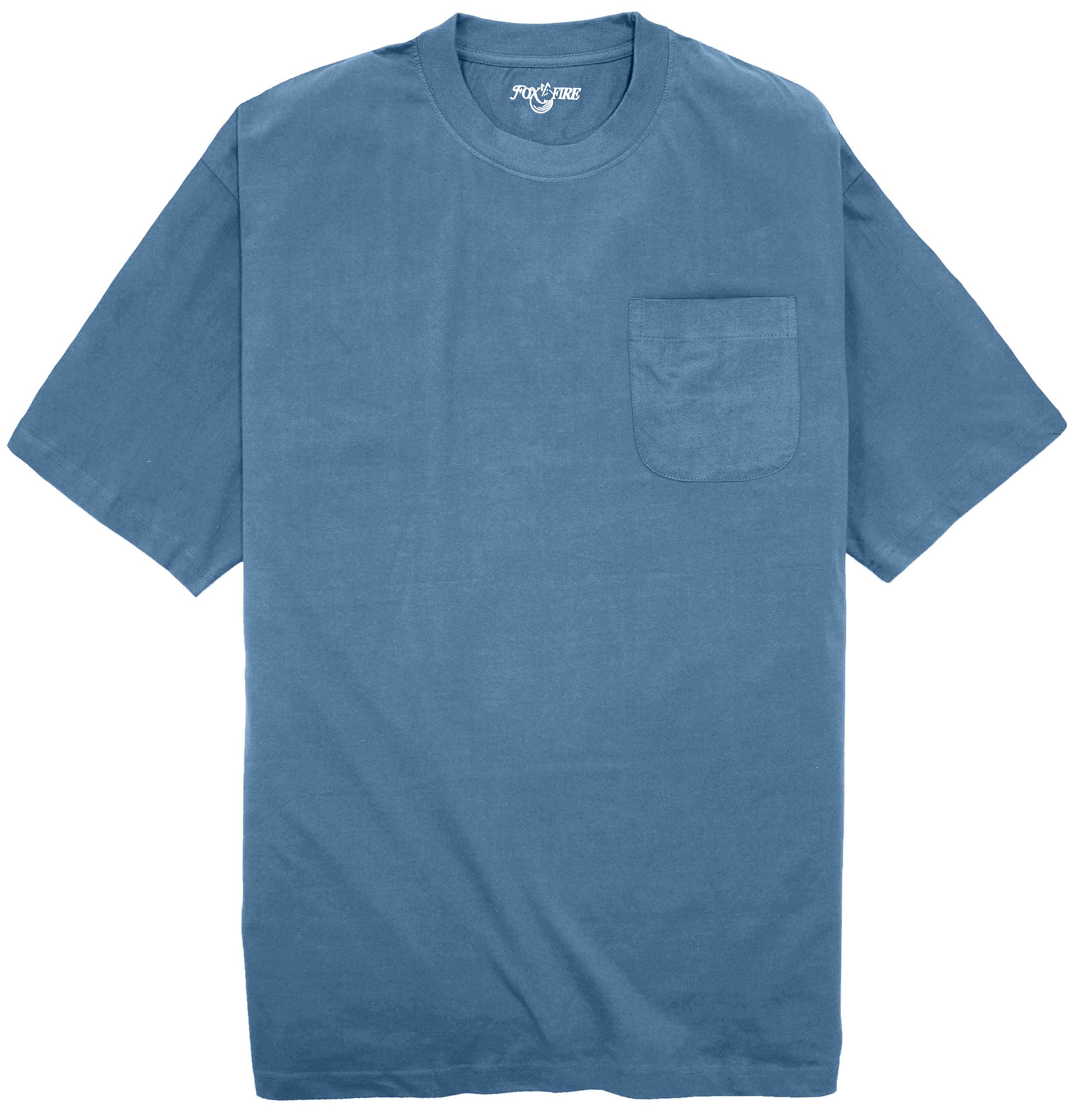 FOXFIRE Big & Tall Men's Pocket T-Shirt - Comfortable Cotton Crew Neck Tee for Casual Wear & Everyday Use - Perfect for Work, Gym & Outdoor Activities